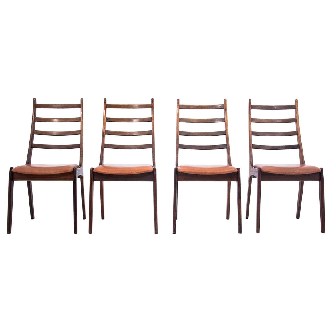 Set of 4 Rosewood Chairs, Danish Design, 1960s