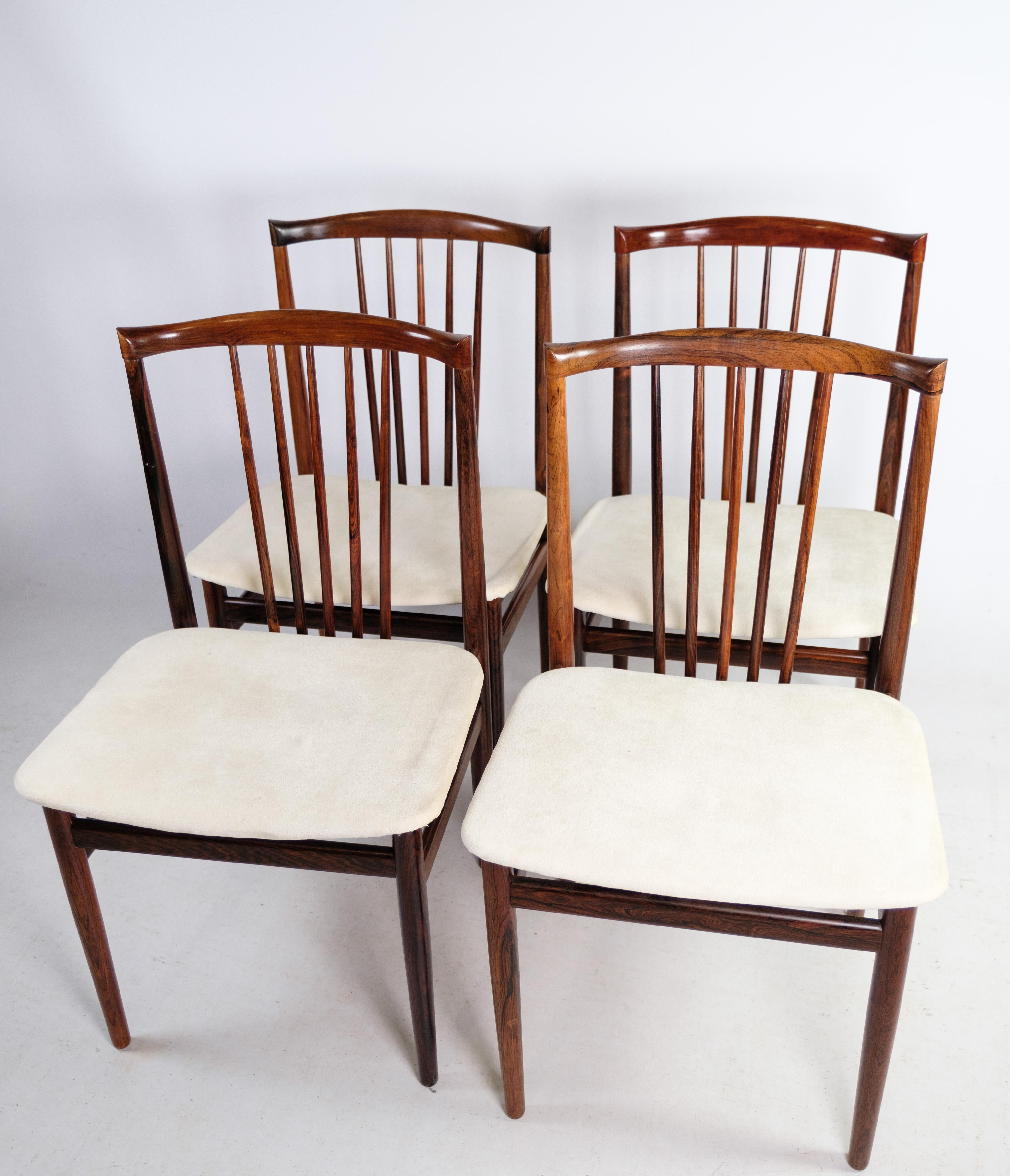 Mid-Century Modern Set of 4 Rosewood Chairs By Henning Sørensen From 1968s For Sale