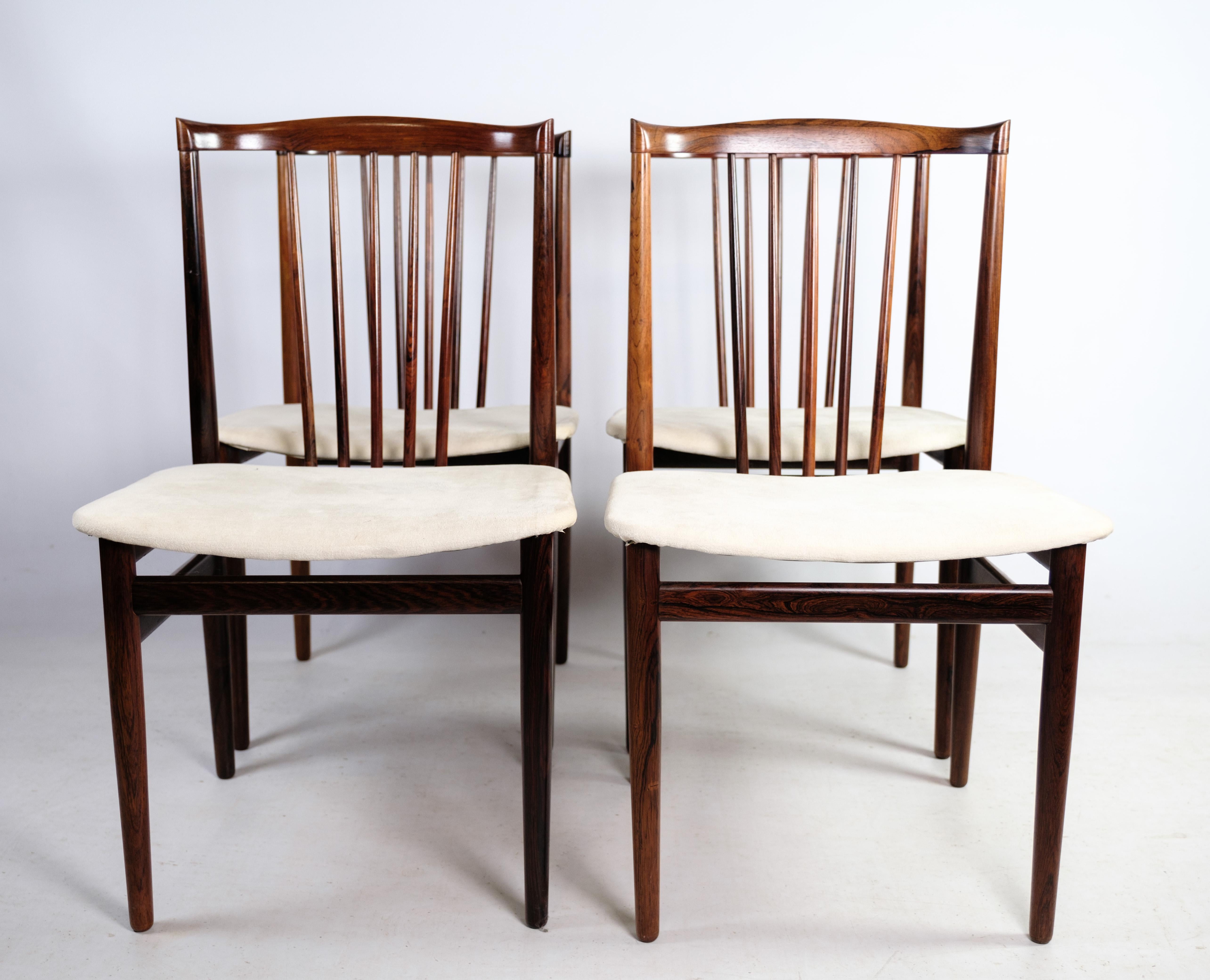 Danish Set of 4 Rosewood Chairs By Henning Sørensen From 1968s For Sale