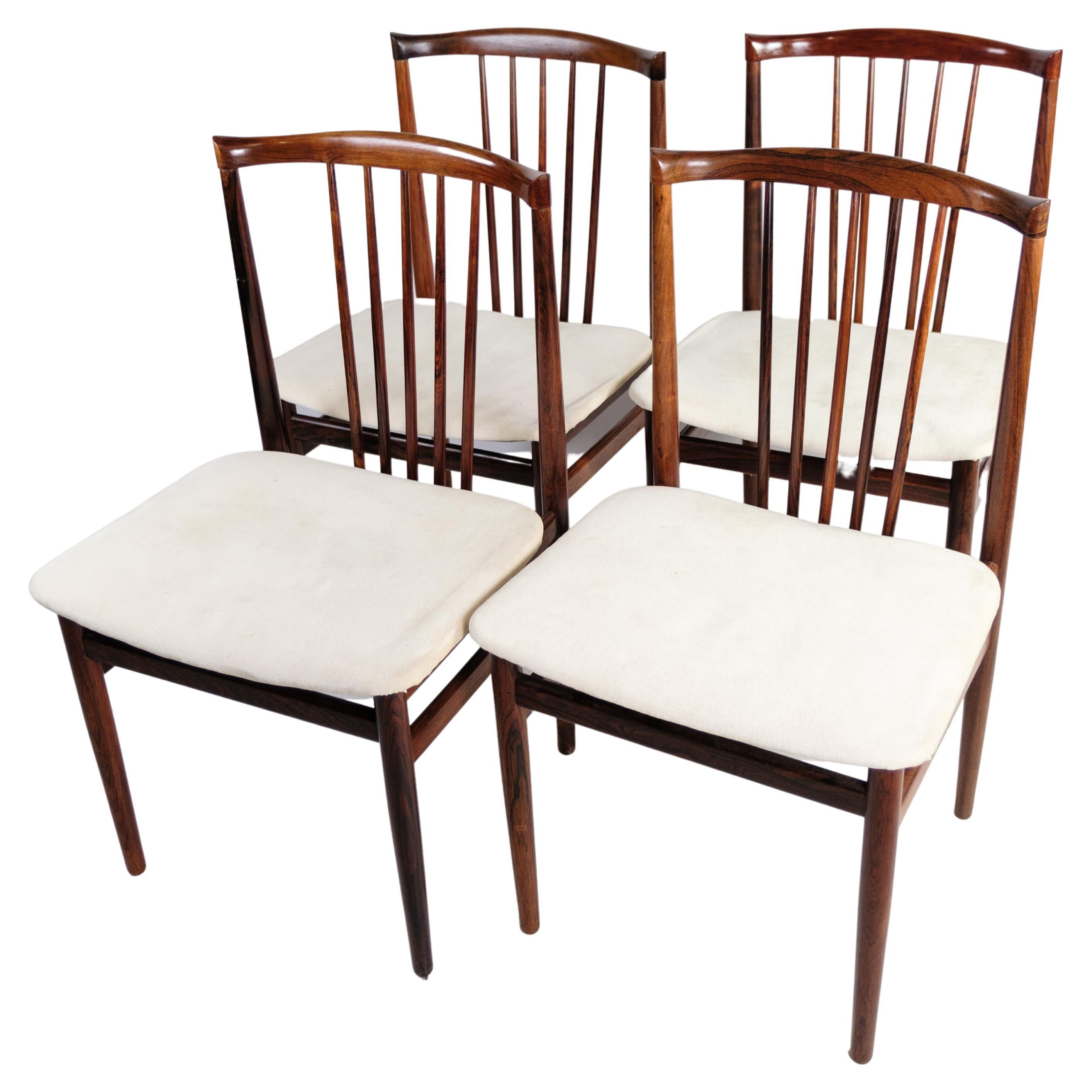 Ensemble de 4 chaises en bois de rose de Henning Sørensen des années 1968