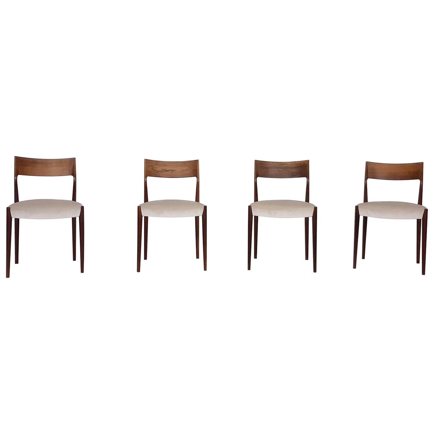 Set of 4 Rosewood Dining Chairs by Fristho, the Netherlands, 1960s