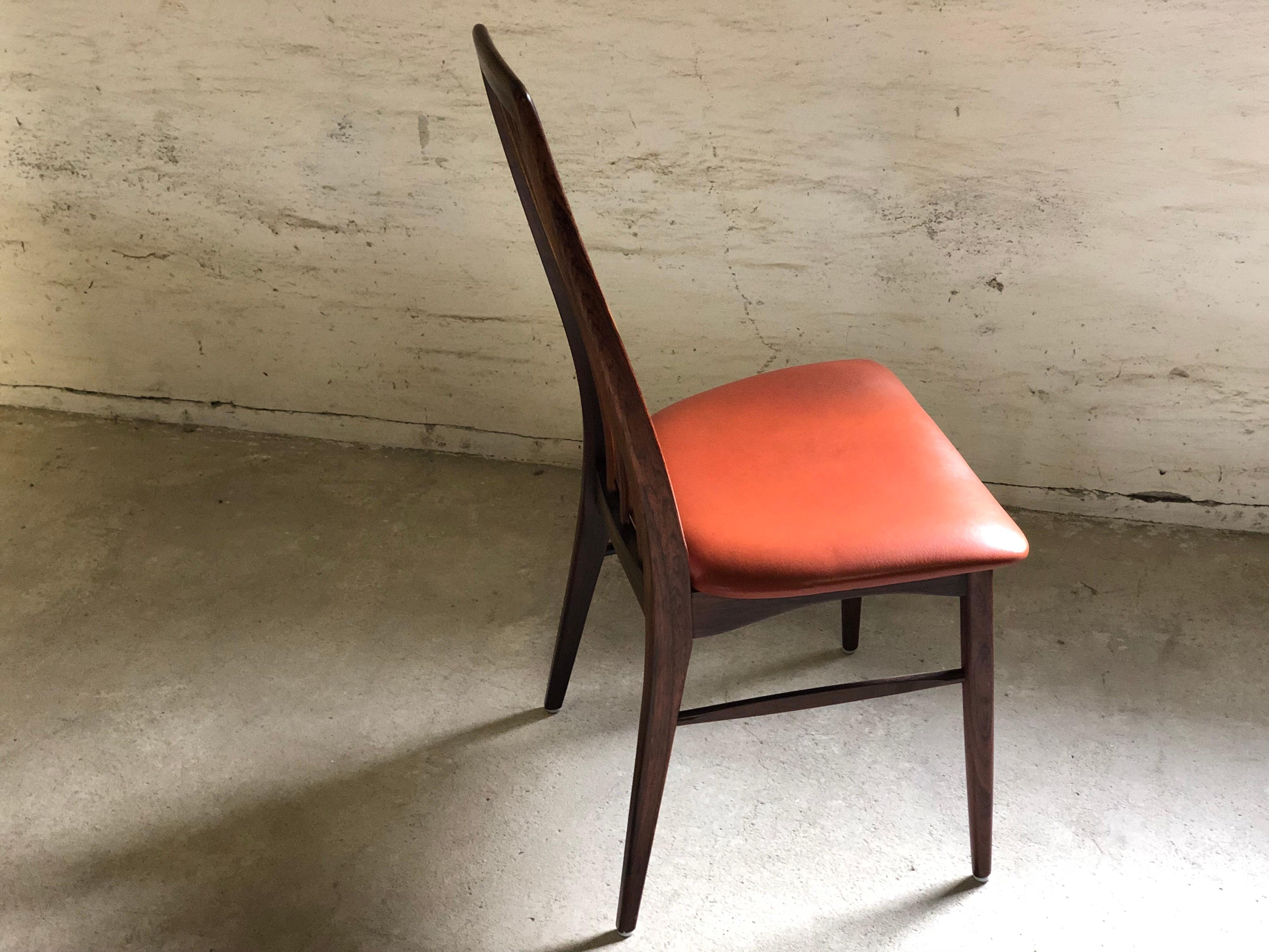 Set of 4 Rosewood Dining Chairs by Niels Kofod Larsen, Model Eva, Midcentury For Sale 1