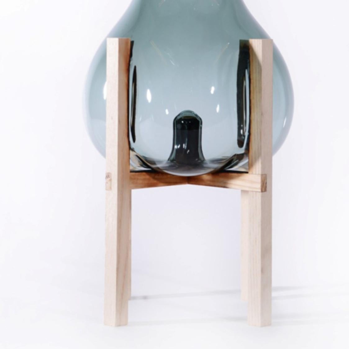 Other Set Of 4 Round Square Grey Pierced Vase by Studio Thier & van Daalen