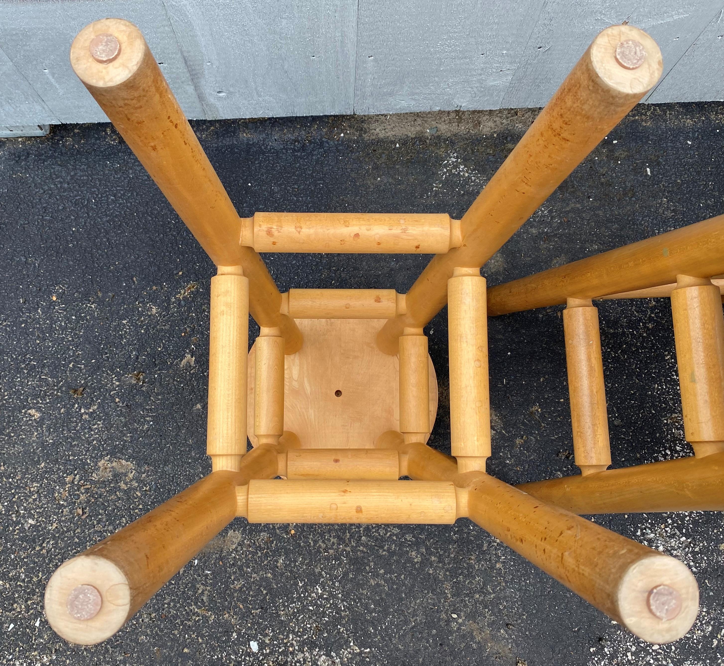 Set of 4 Roy McMakin Maple Bar Stools for Domestic Furniture Co, circa 1990’s 5