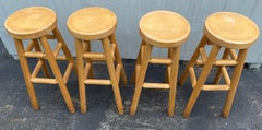 Set di 4 sgabelli da bar in acero di Roy McMakin per Domestic Furniture Co.
