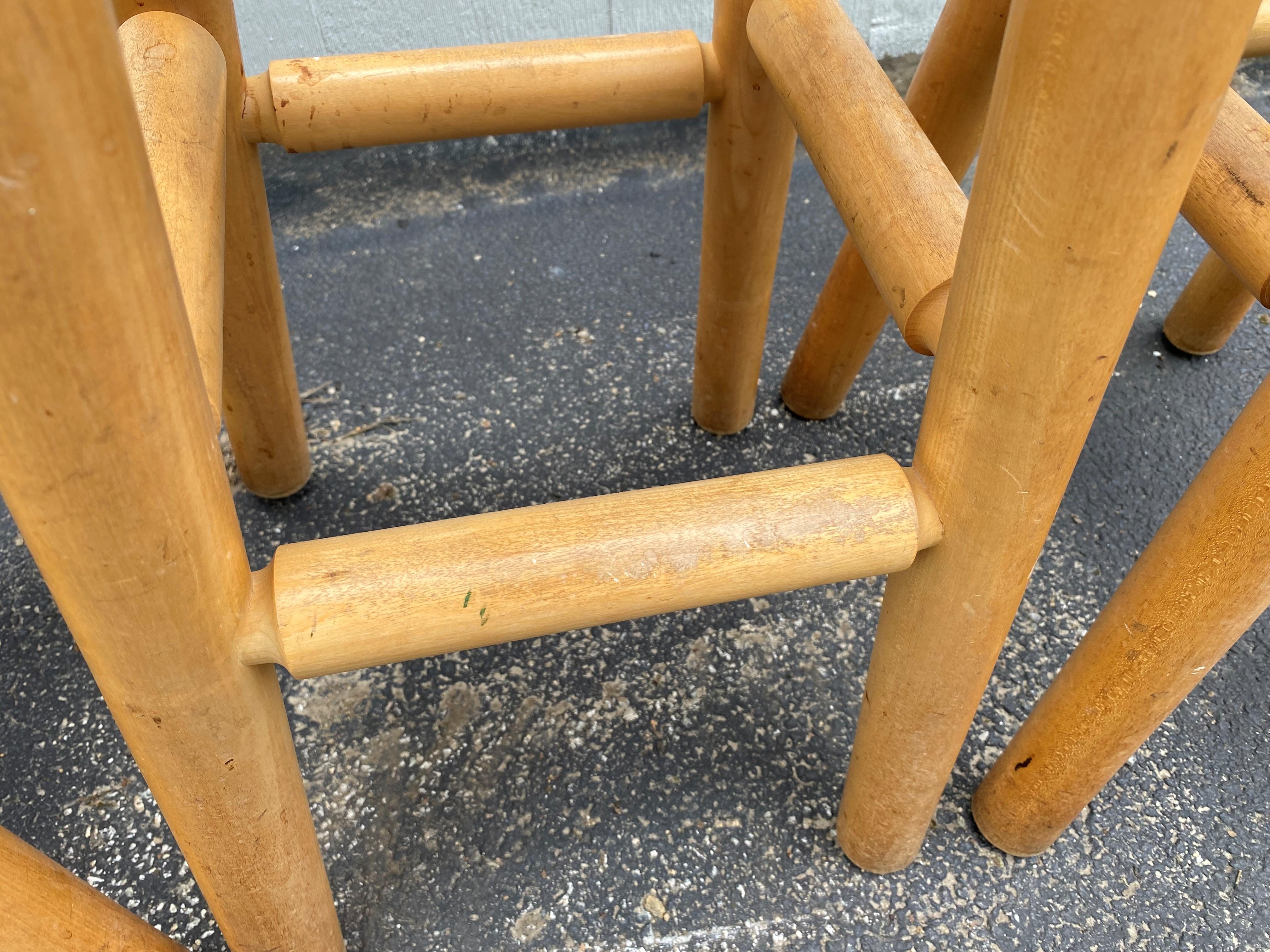 Set of 4 Roy McMakin Maple Bar Stools for Domestic Furniture Co, circa 1990’s 1