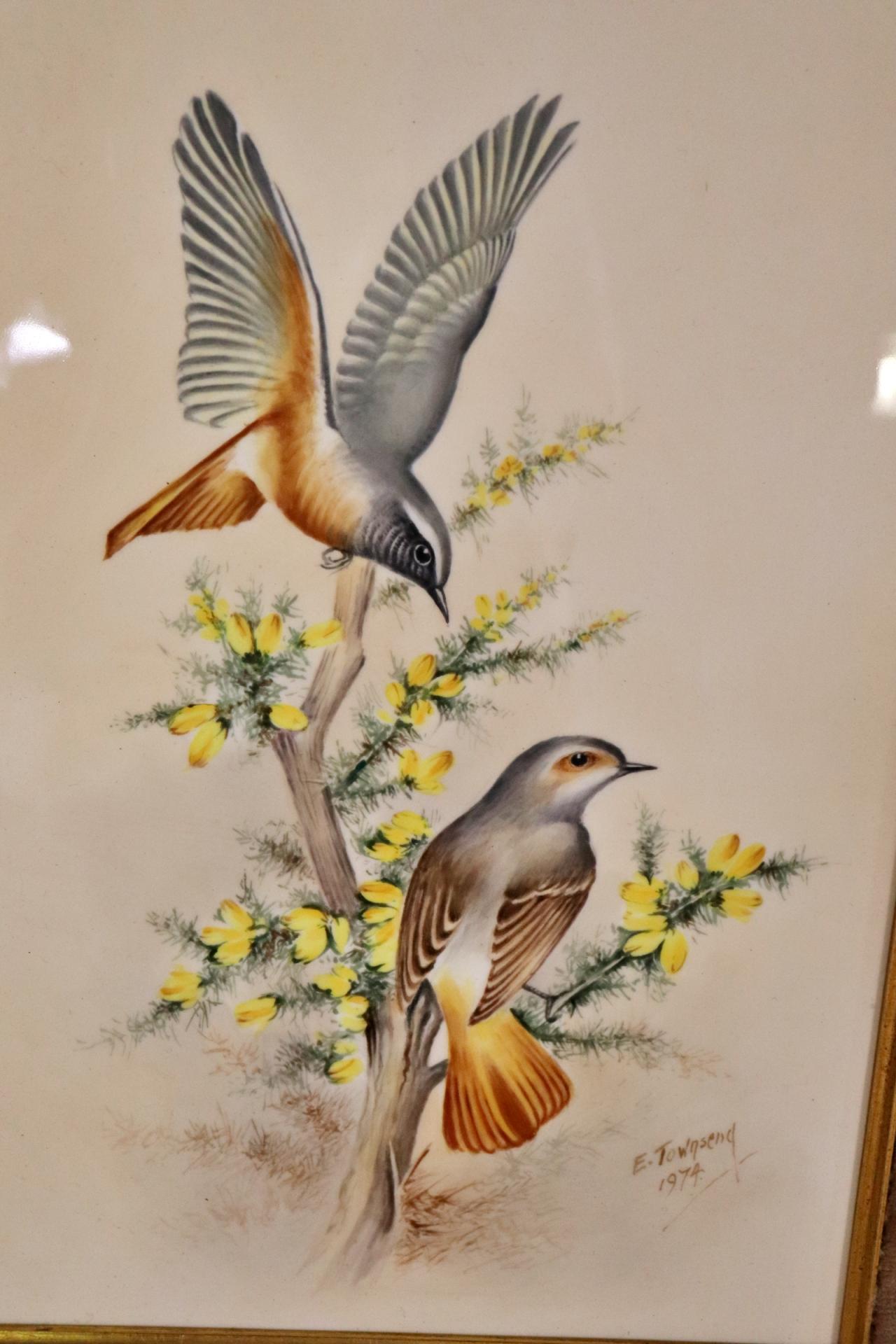 Set of 4 Royal Worcester Porcelain Framed Plaques of Birds  For Sale 8