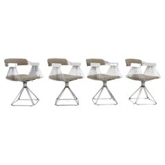 Set of 4 Rudi Verelst Delta chairs for Novalux