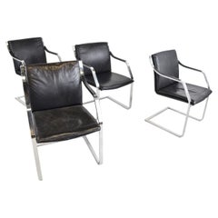 Set of 4 Rudolf Glatzel armchairs for Knoll Art Collection, 1980s