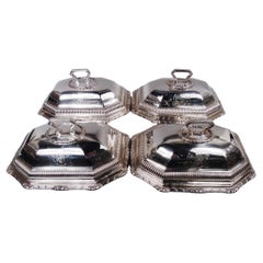 Set of 4 Rundell, Bridge & Rundell Entree Dishes with Royal Provenance