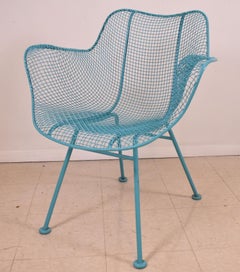 Set of 4 Russell Woodard Sculptura Wrought Iron Patio Chairs