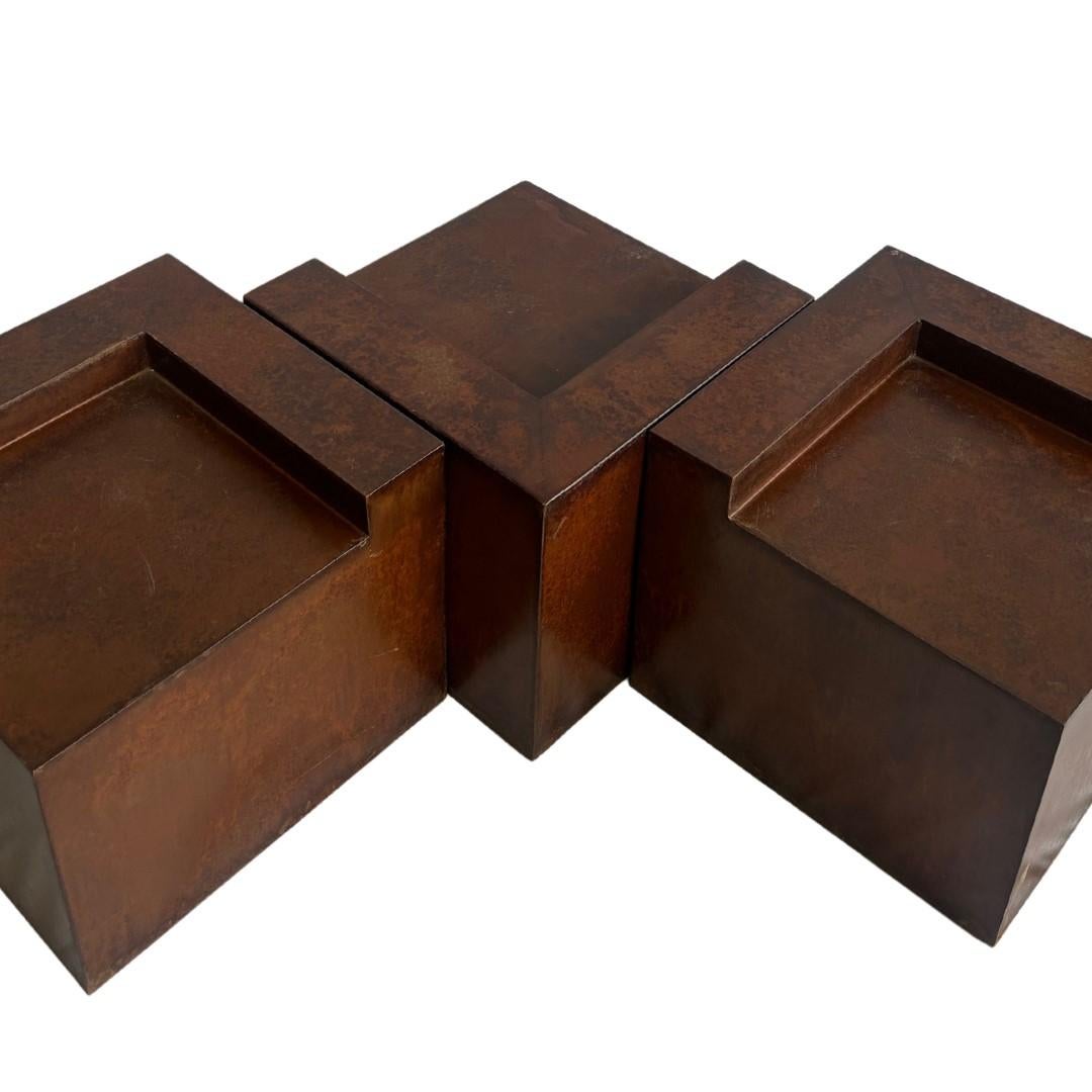Set of 4 Rustic Industrial Metal Corners In Good Condition For Sale In Los Angeles, CA