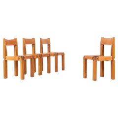 Set of 4 S11 Chairs by Pierre Chapo, 1960