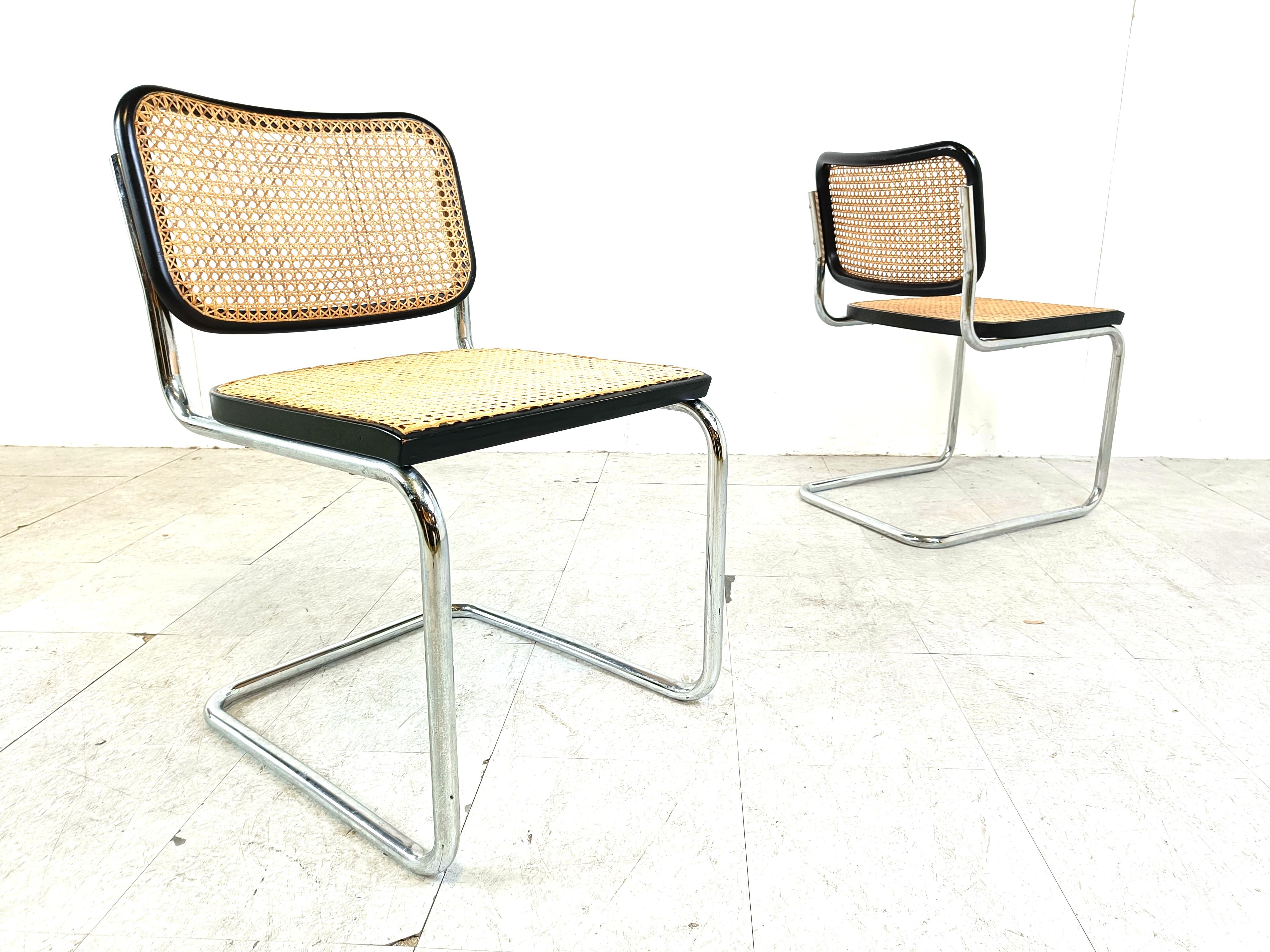 Set of 4 S32 dining chairs by Marcel Breuer for Gavina, 1970s 2
