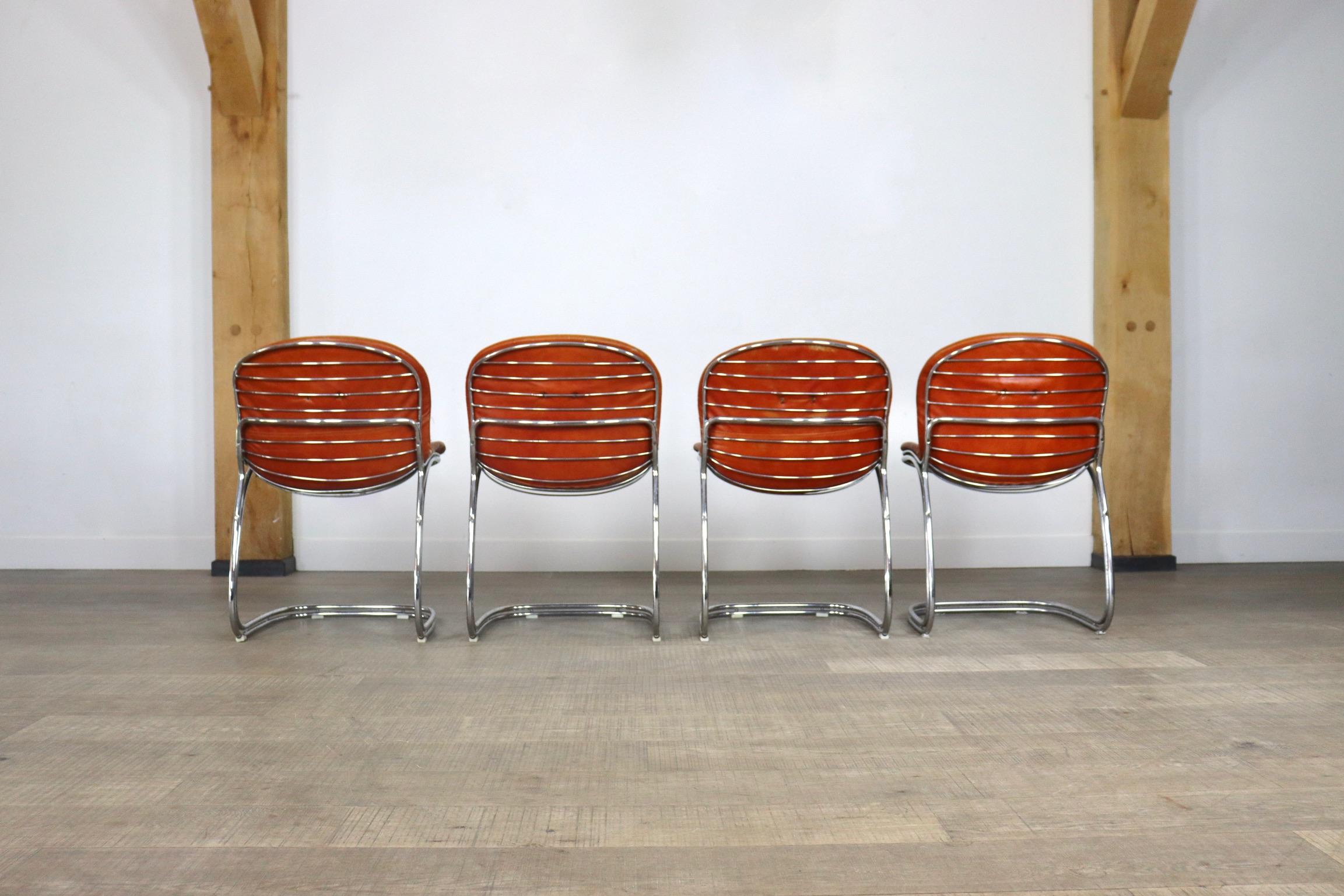 Set of 4 ‘Sabrina’ Dining Chairs by Gastone Rinaldi for RIMA, Italy, 1970s 7