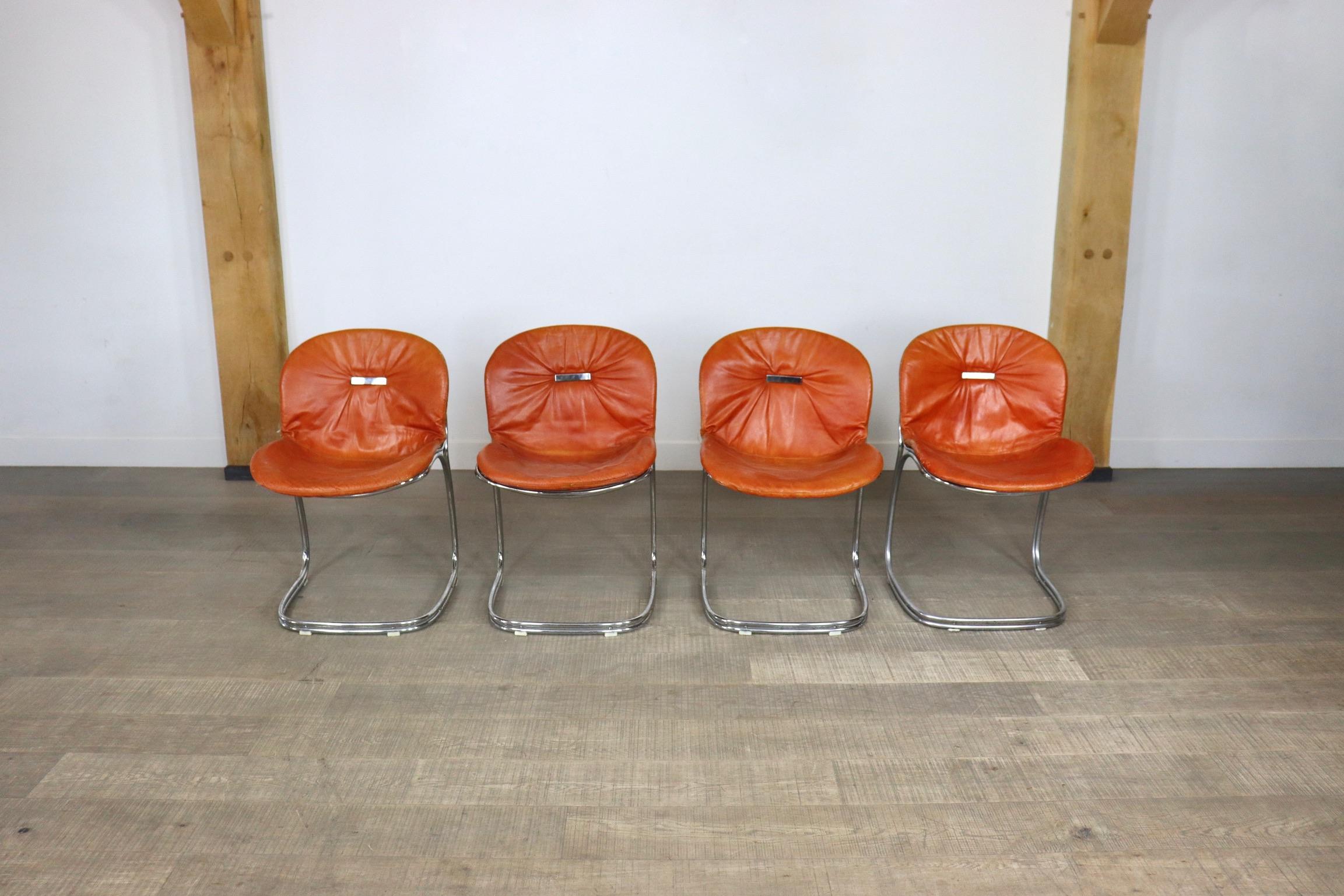 Set of 4 ‘Sabrina’ Dining Chairs by Gastone Rinaldi for RIMA, Italy, 1970s In Good Condition In ABCOUDE, UT