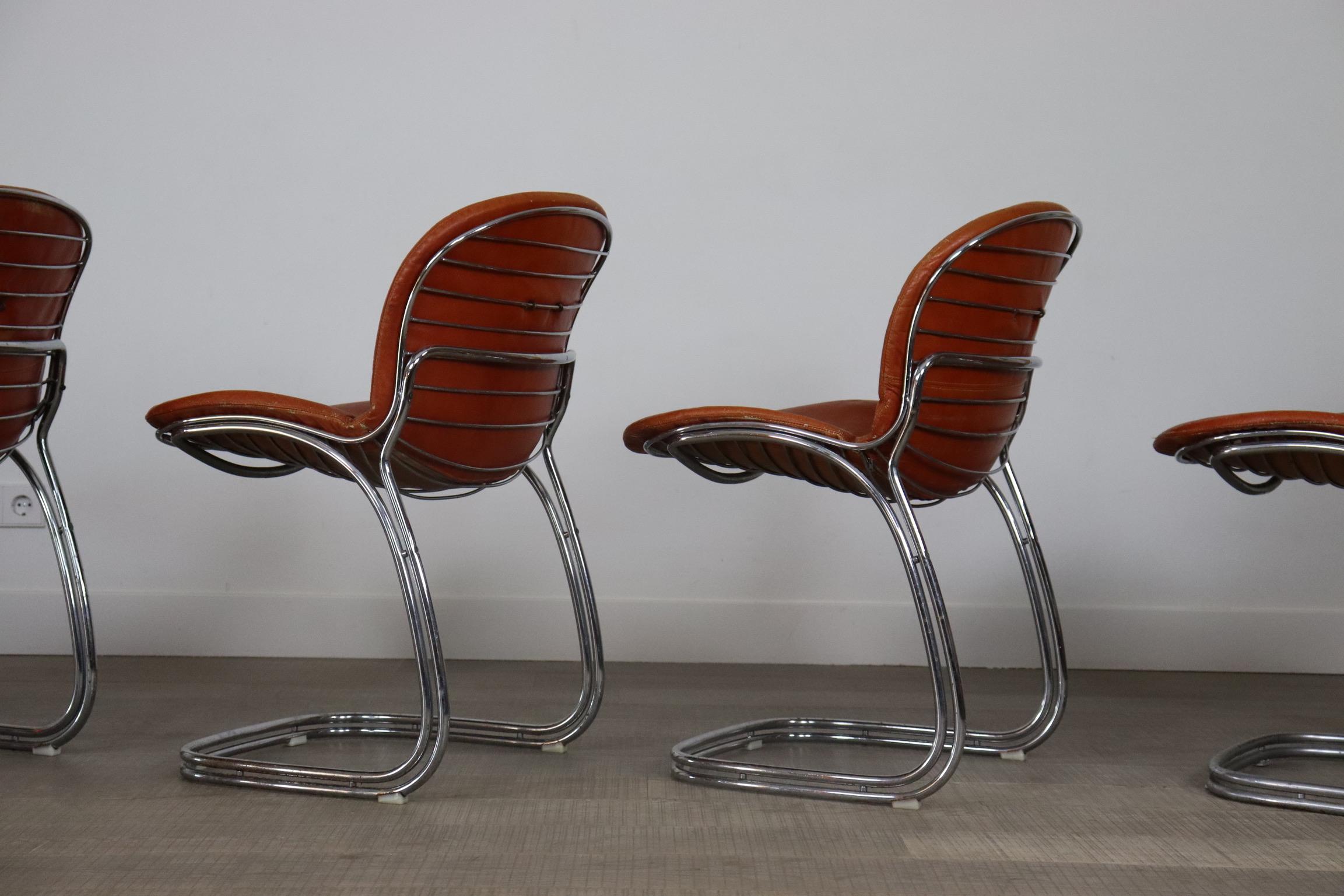 Set of 4 ‘Sabrina’ Dining Chairs by Gastone Rinaldi for RIMA, Italy, 1970s 4