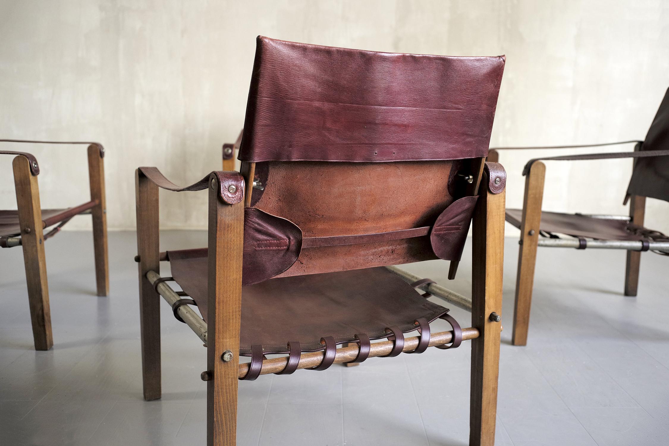 Ensemble de 4 fauteuils « Safari », Sellerie Bouix, 1920 en vente 3