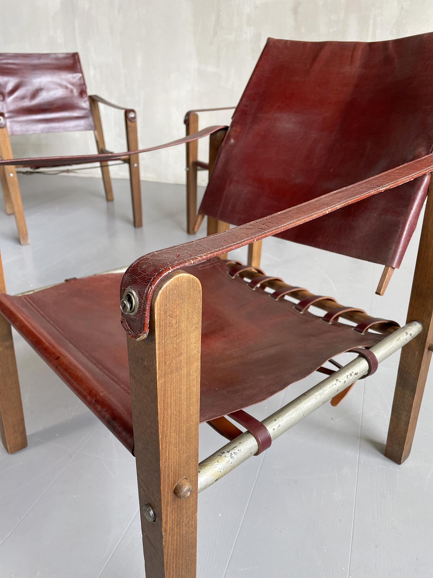 Ensemble de 4 fauteuils « Safari », Sellerie Bouix, 1920 en vente 1