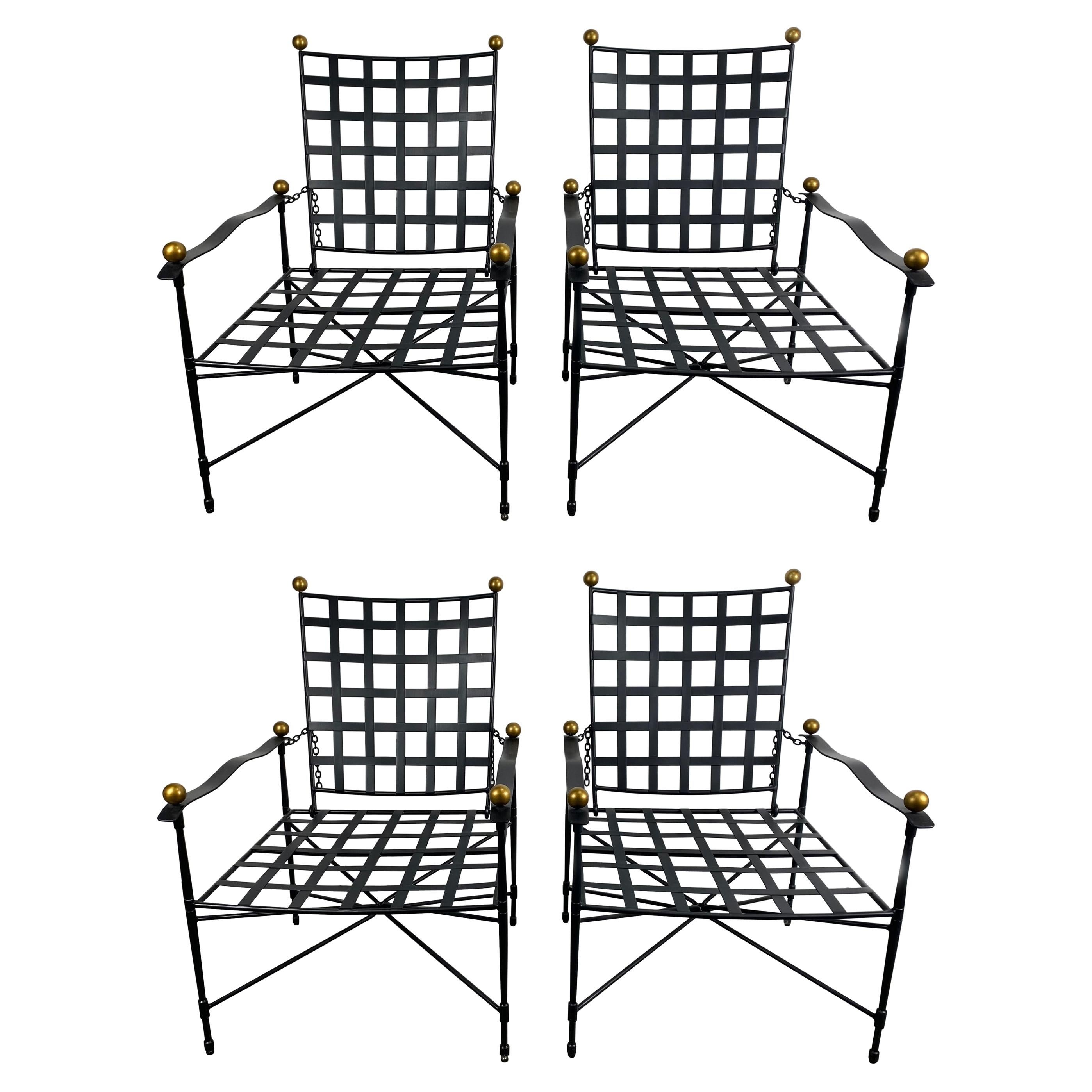 Set of 4 Salterini Lounge Chairs by Mario Papperzini