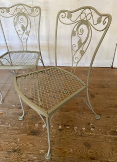 Set of 4 Salterini Style Indoor Outdoor Garden Patio Dining Chairs