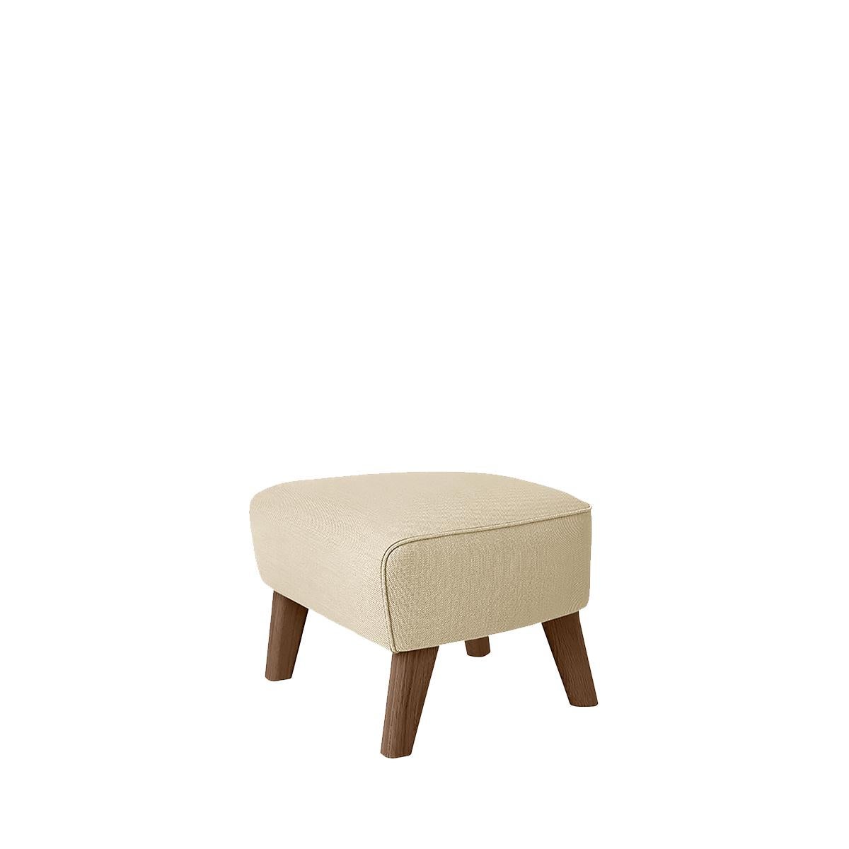Post-Modern Set of 4 Sand and Smoked Oak Sahco Zero Footstool by Lassen For Sale