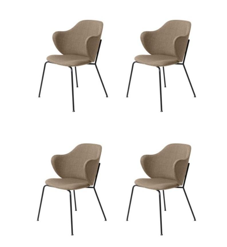 Set of 4 sand remix Lassen chairs by Lassen.
Dimensions: W 58 x D 60 x H 88 cm.
Materials: Textile.

The Lassen chair by Flemming Lassen, Magnus Sangild and Marianne Viktor was launched in 2018 as an ode to Flemming Lassen’s uncompromising