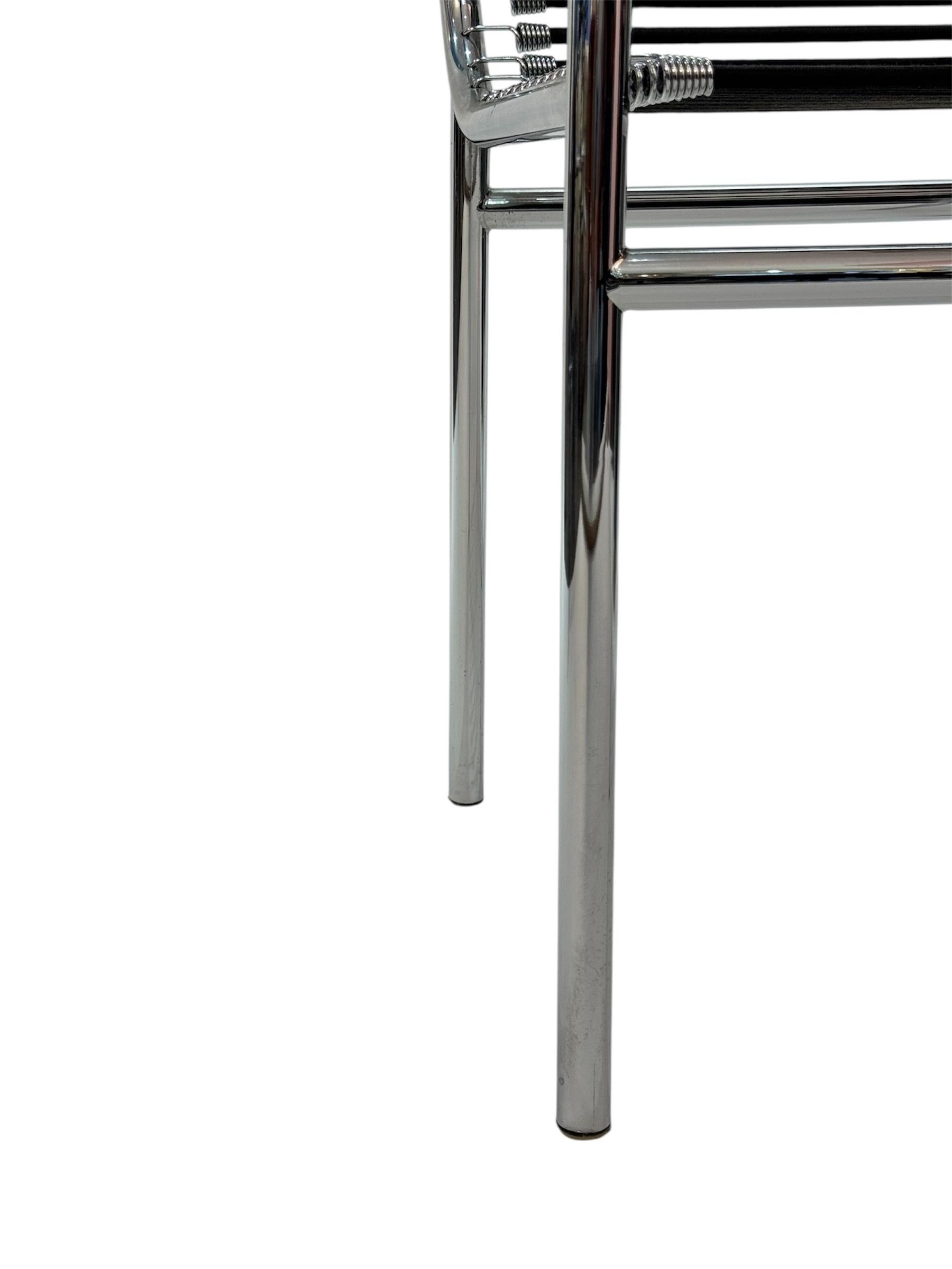 Ensemble de 4 chaises Sandows noires, René Herbst, 1929 en vente 3