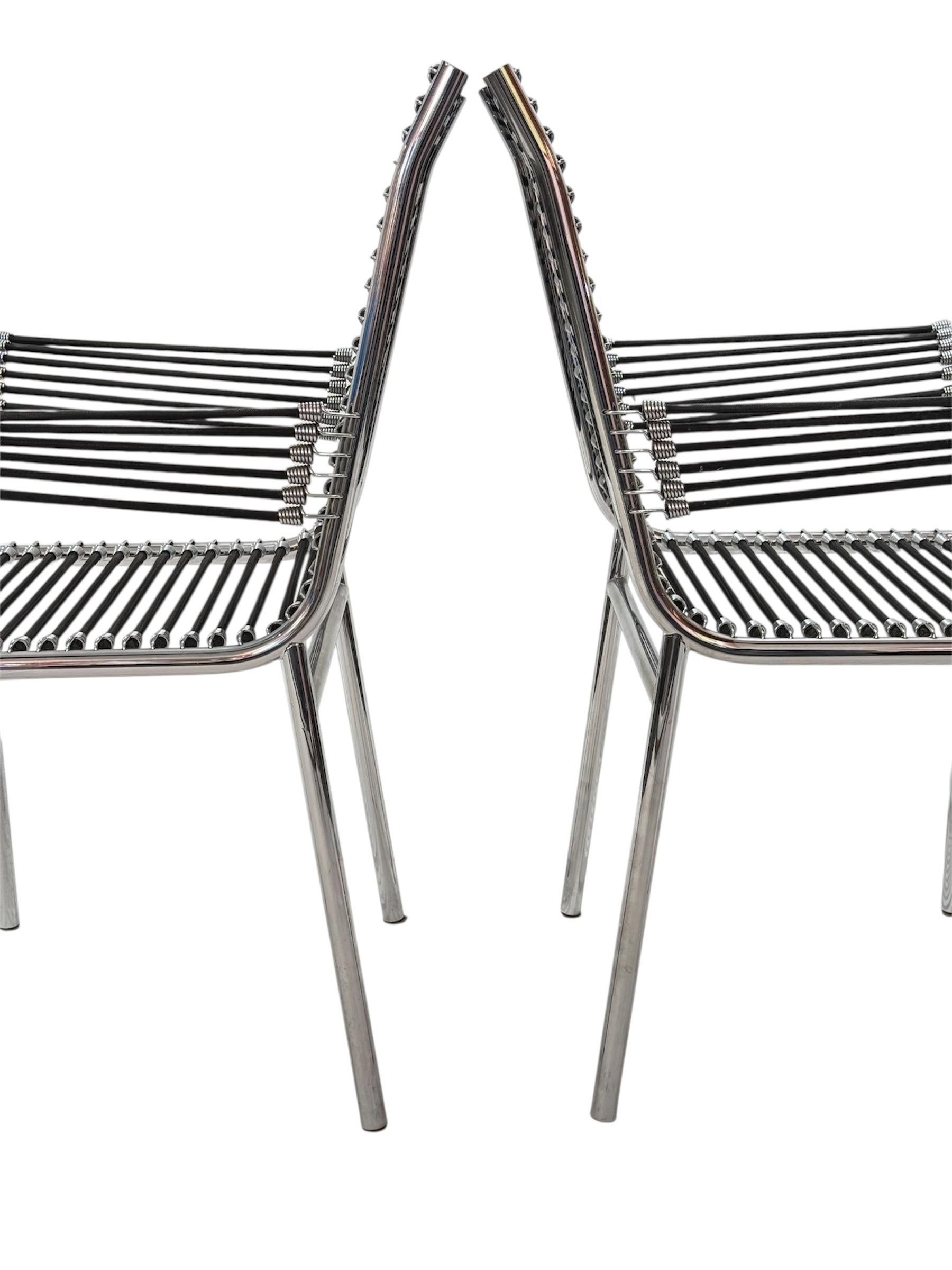 Ensemble de 4 chaises Sandows noires, René Herbst, 1929 en vente 7