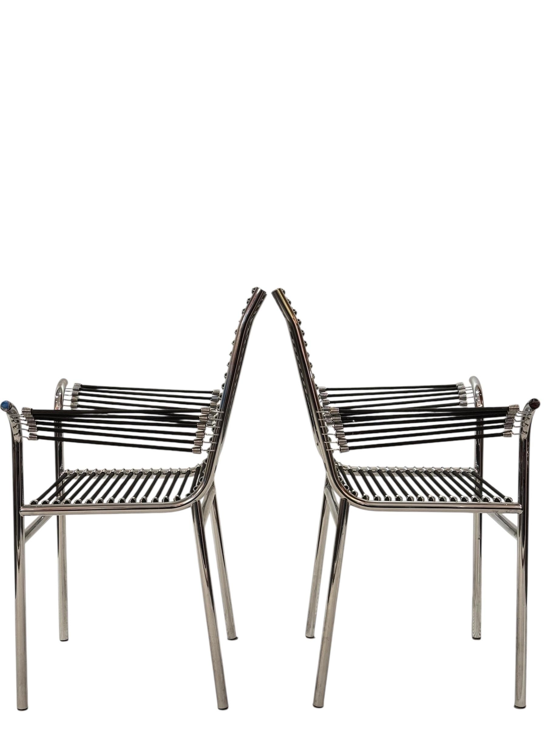 Ensemble de 4 chaises Sandows noires, René Herbst, 1929 en vente 8