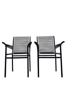Set of 4 Sandows Chairs Black, René Herbst, 1929