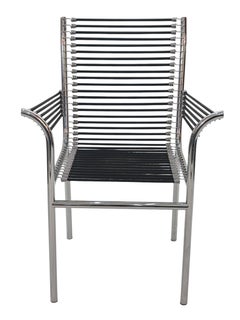 Juego de 4 Sillas Sandows Negras, René Herbst, 1929