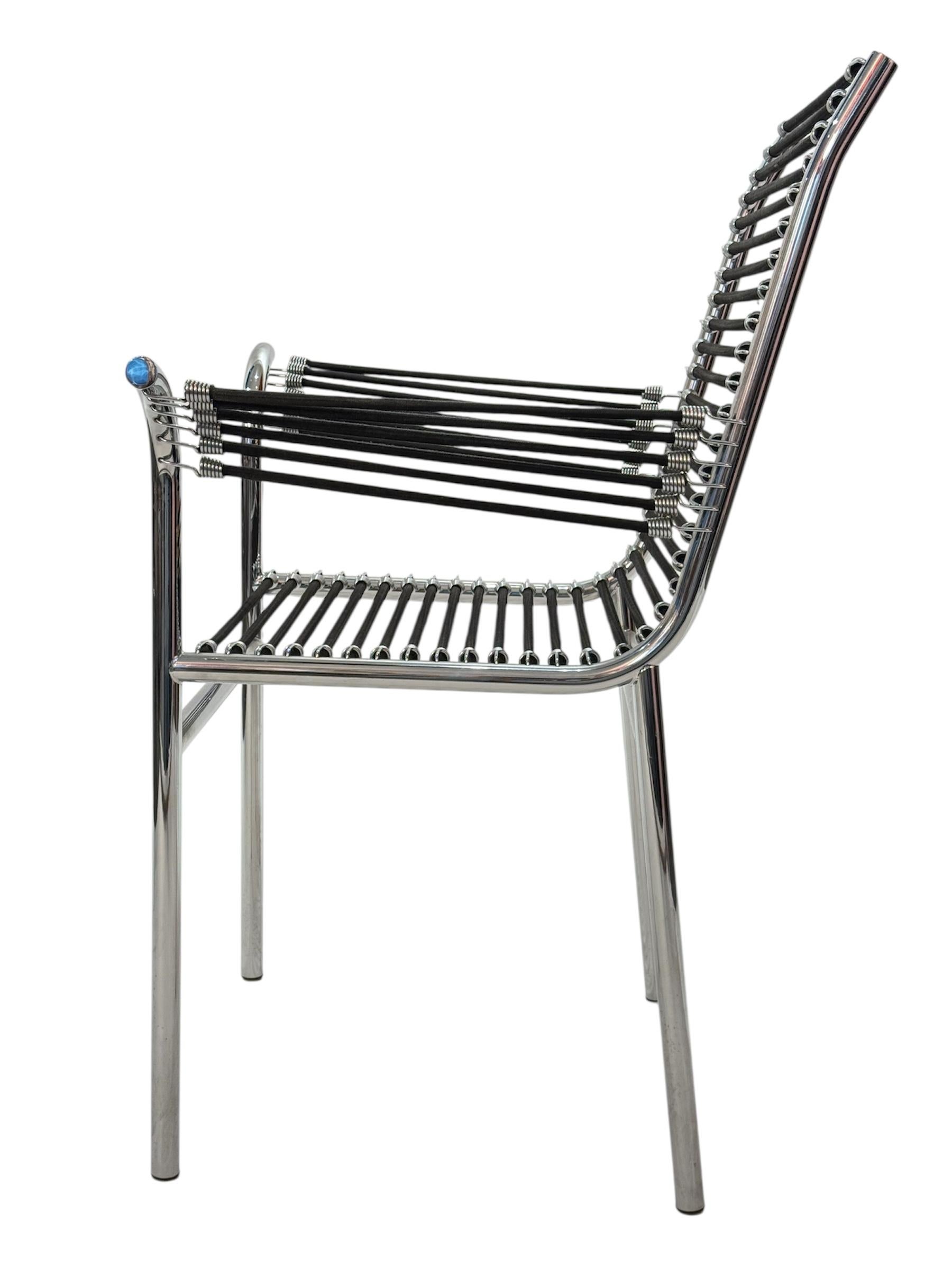 Mid-Century Modern Ensemble de 4 chaises Sandows noires, René Herbst, 1929 en vente