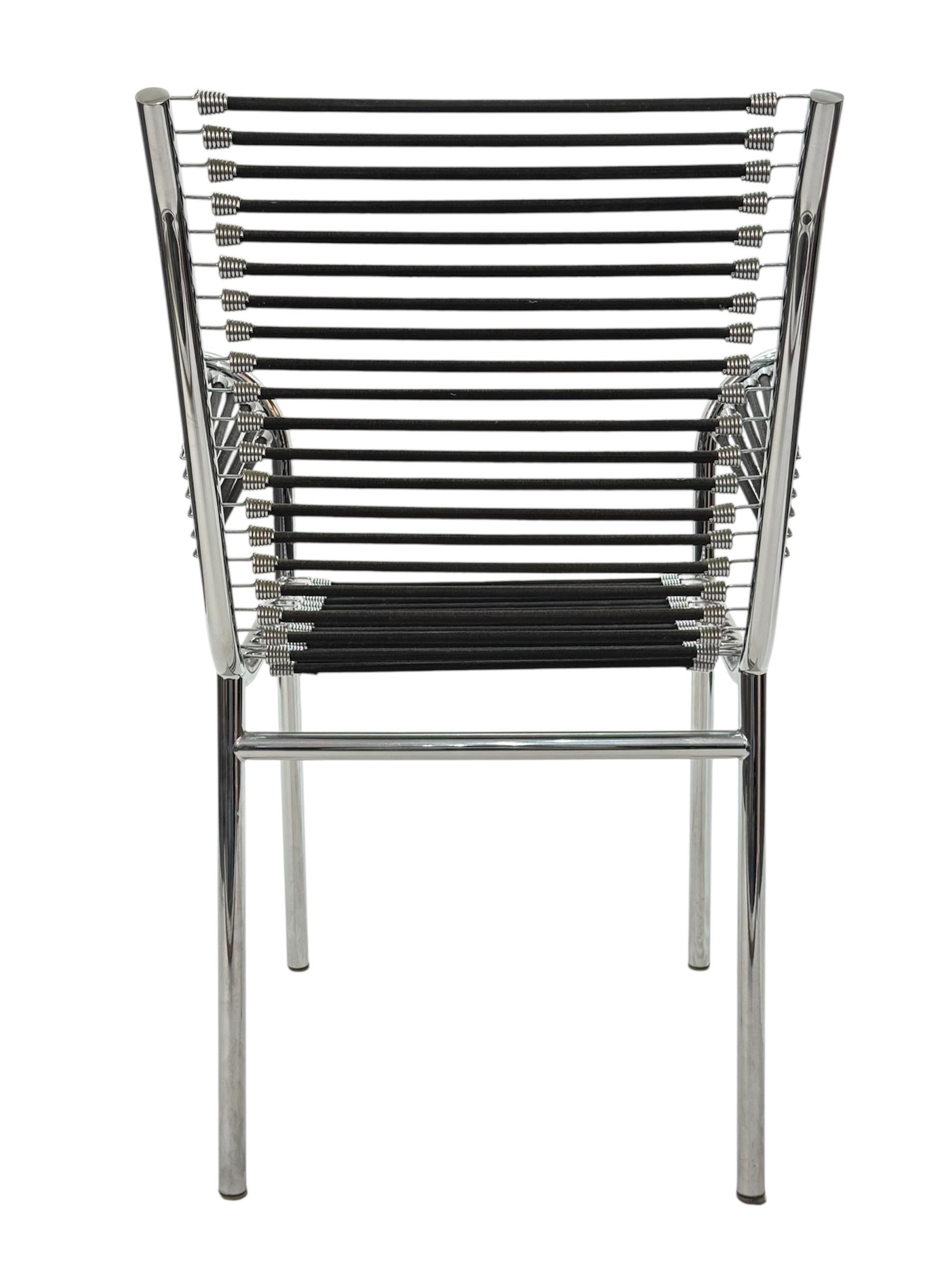 Français Ensemble de 4 chaises Sandows noires, René Herbst, 1929 en vente