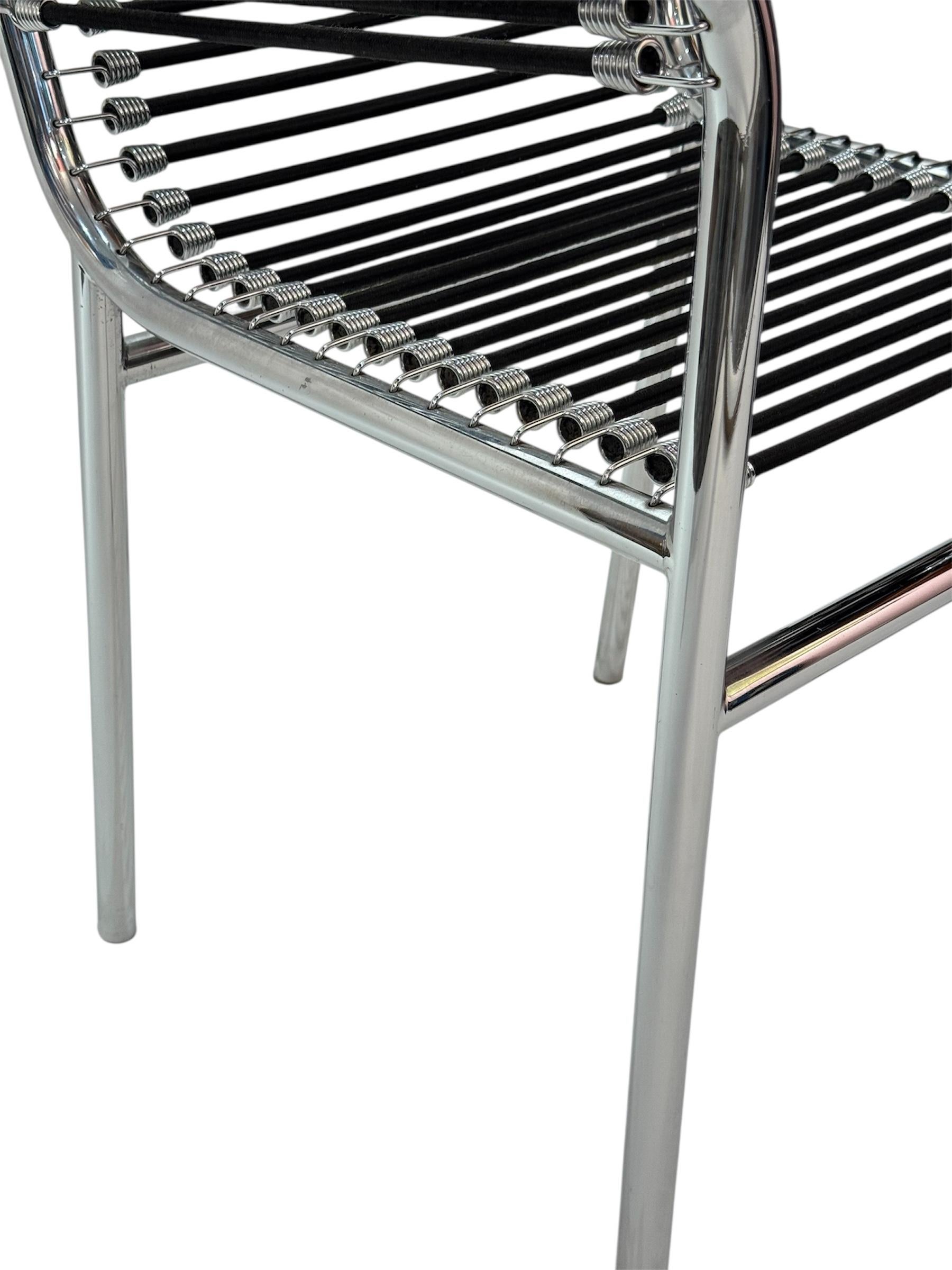 Ensemble de 4 chaises Sandows noires, René Herbst, 1929 en vente 2