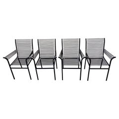 Set of 4 Sandows Chairs Black, René Herbst, 1929