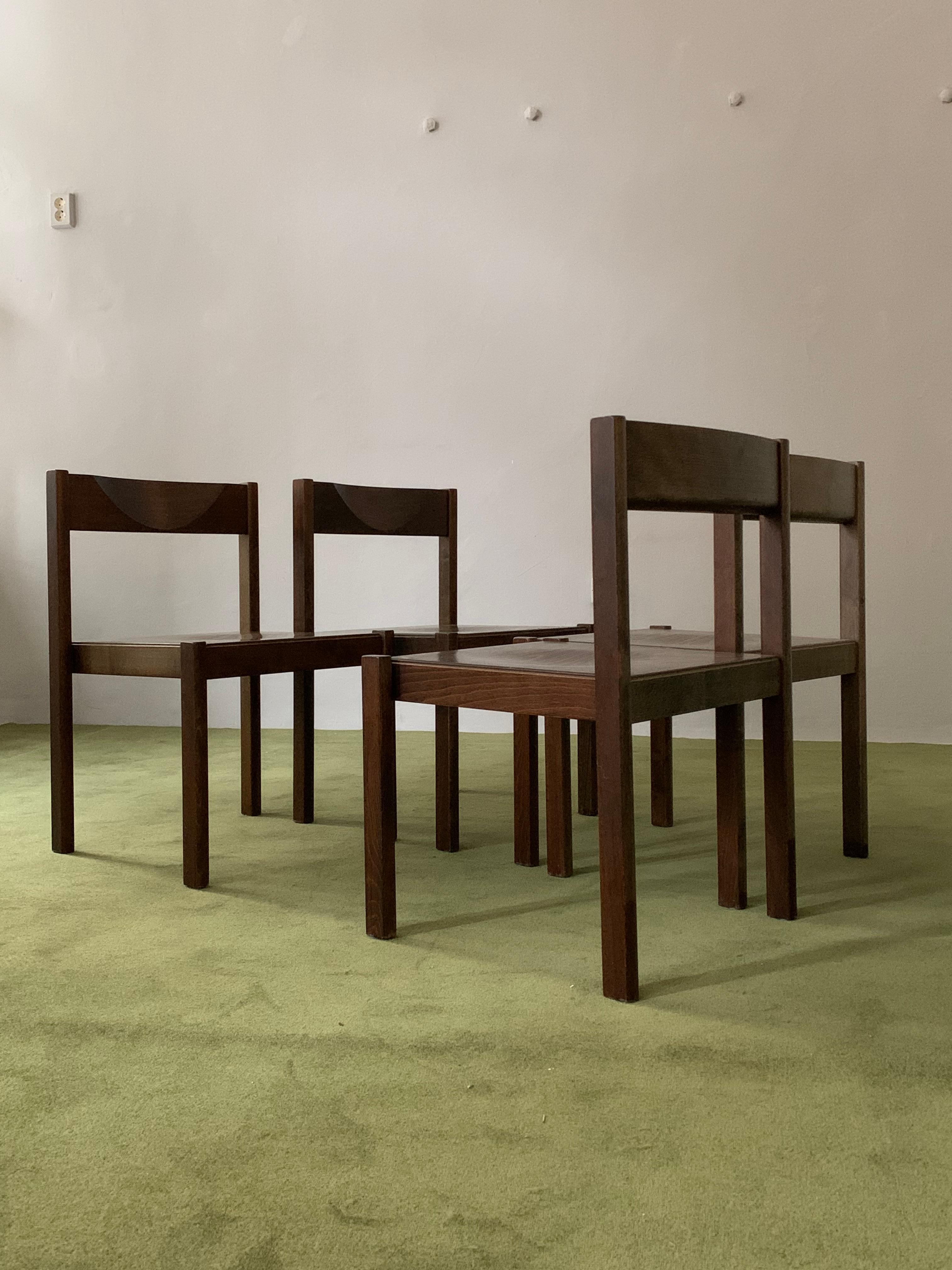  Set of 4 Santo Chairs by Edlef Bandixen for Dietiker Switzerland 1969  For Sale 4