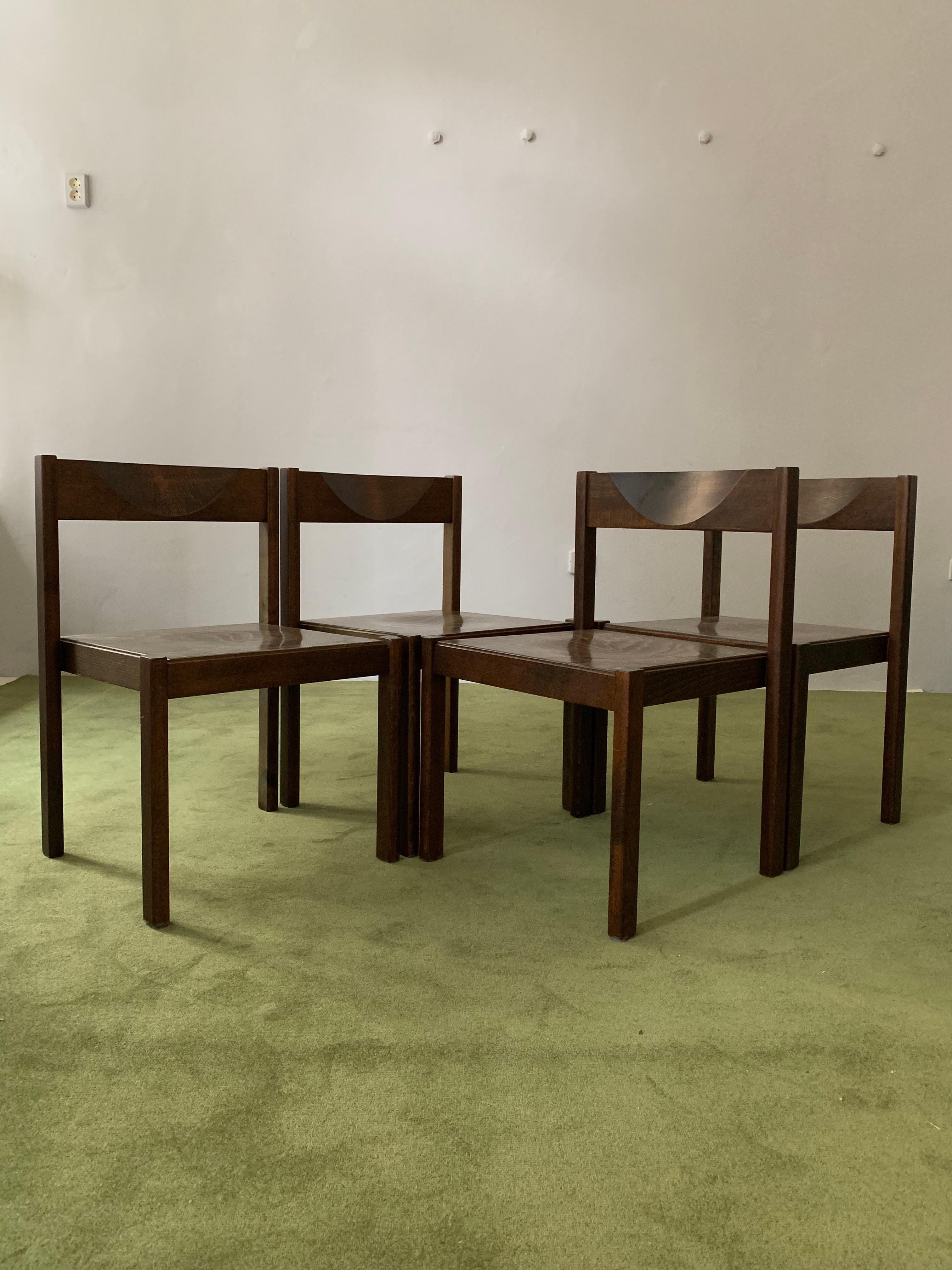  Set of 4 Santo Chairs by Edlef Bandixen for Dietiker Switzerland 1969  For Sale 6