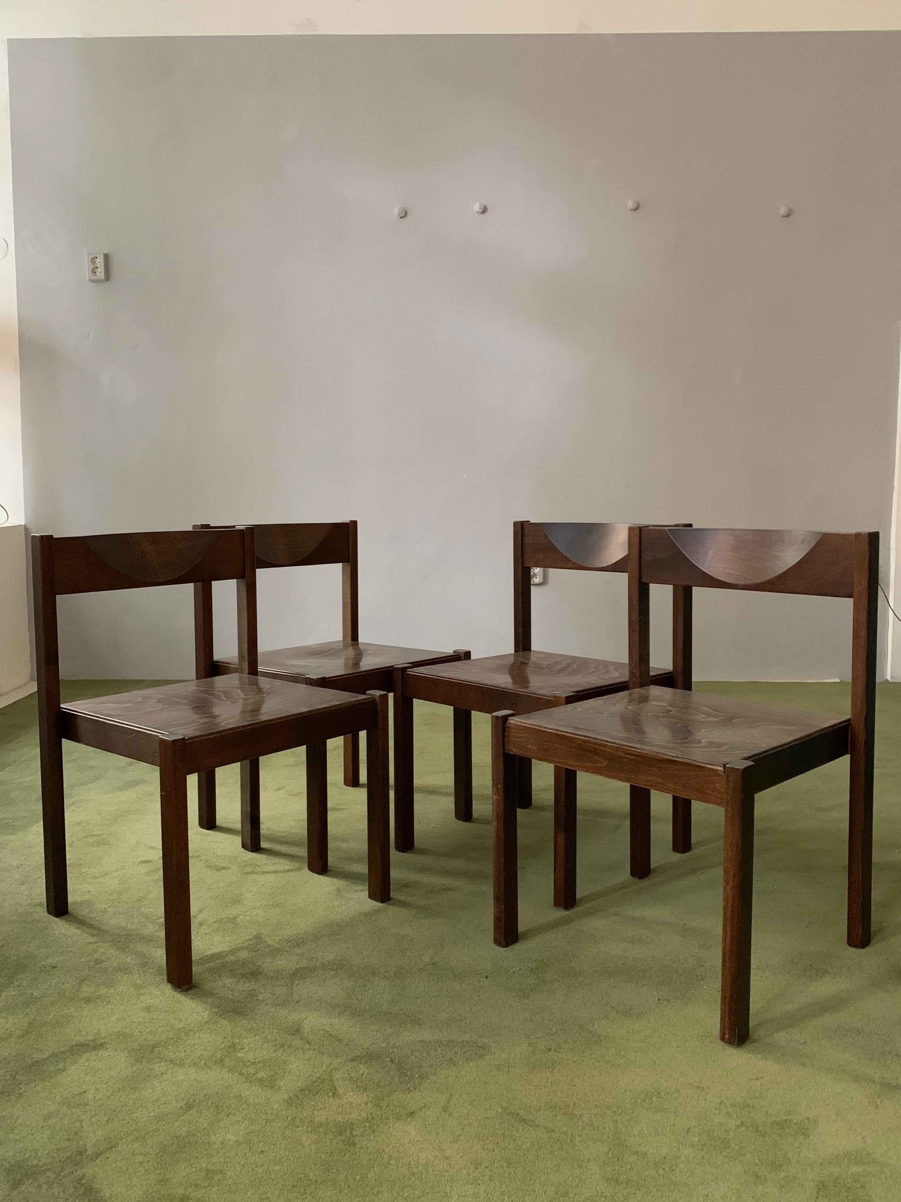  Set of 4 Santo Chairs by Edlef Bandixen for Dietiker Switzerland 1969  For Sale 8