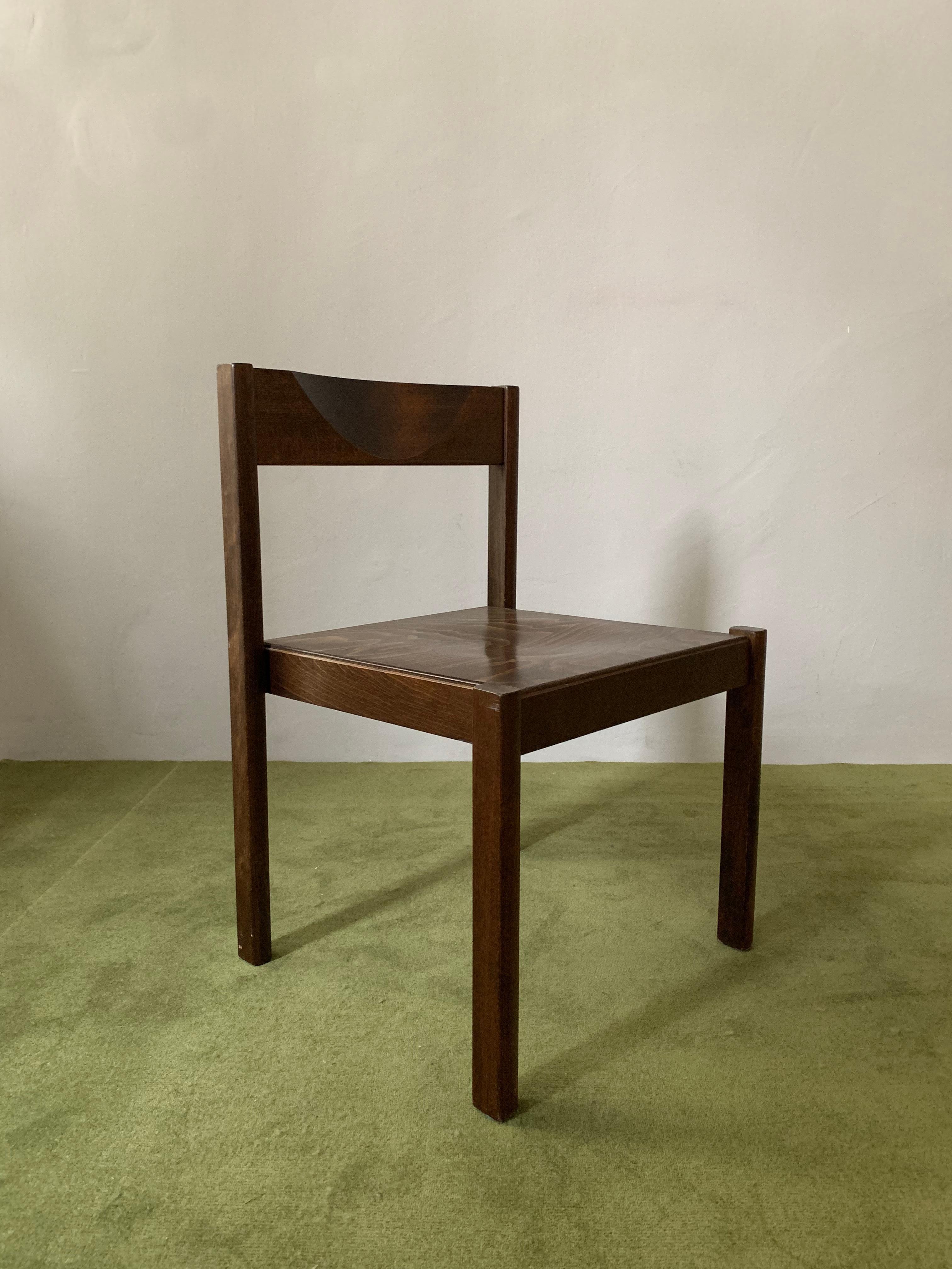 The rare and iconic Santo Chairs from Edlef Bandixen are dated back to 1969 and being characterized by modernity and minimalism. 
4 pieces of Edlef Bandixen's Santo chairs are available. Each pieces are in very good condition. Sold as set  The wood