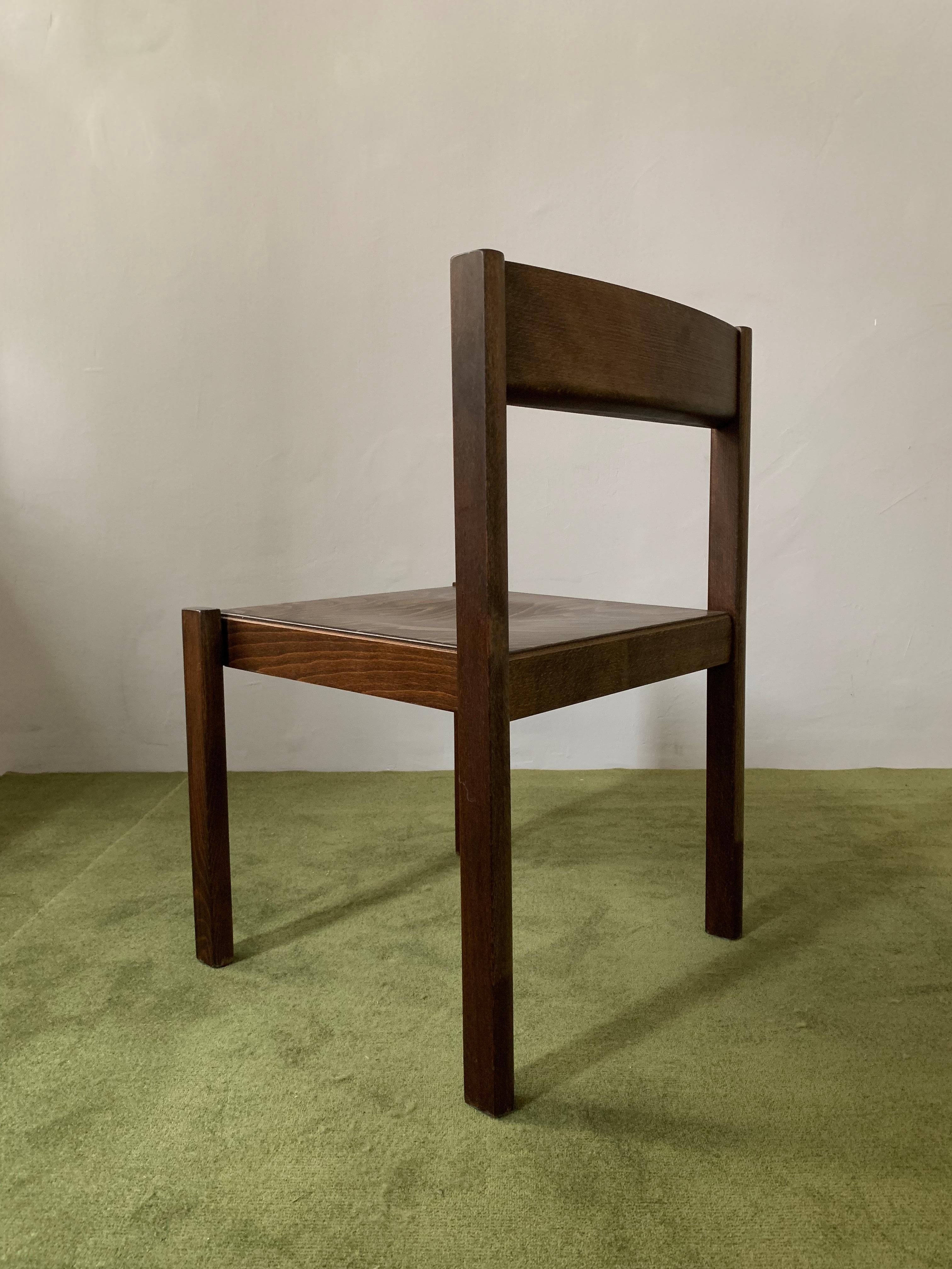 Stained  Set of 4 Santo Chairs by Edlef Bandixen for Dietiker Switzerland 1969  For Sale