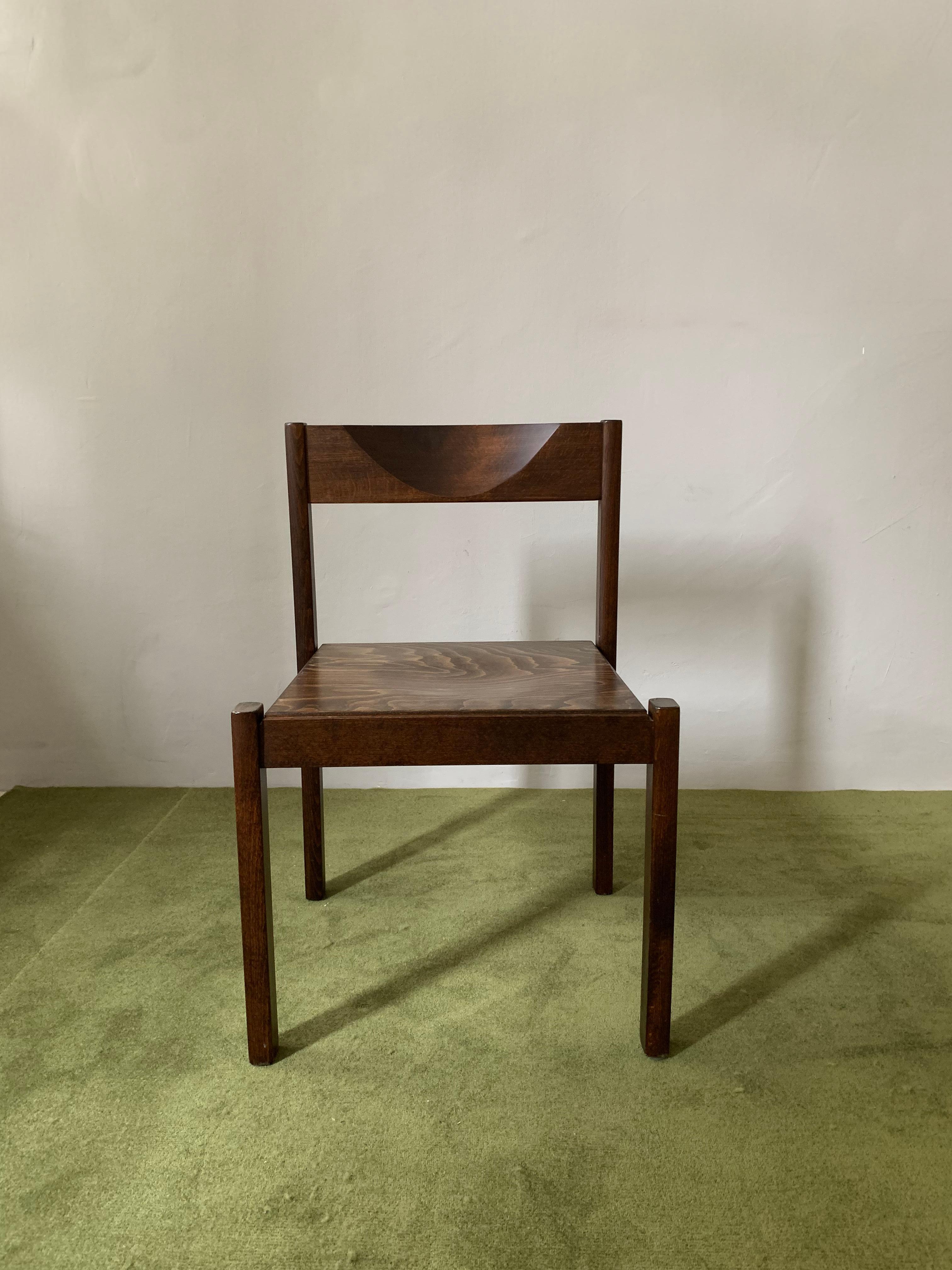 Beech  Set of 4 Santo Chairs by Edlef Bandixen for Dietiker Switzerland 1969  For Sale