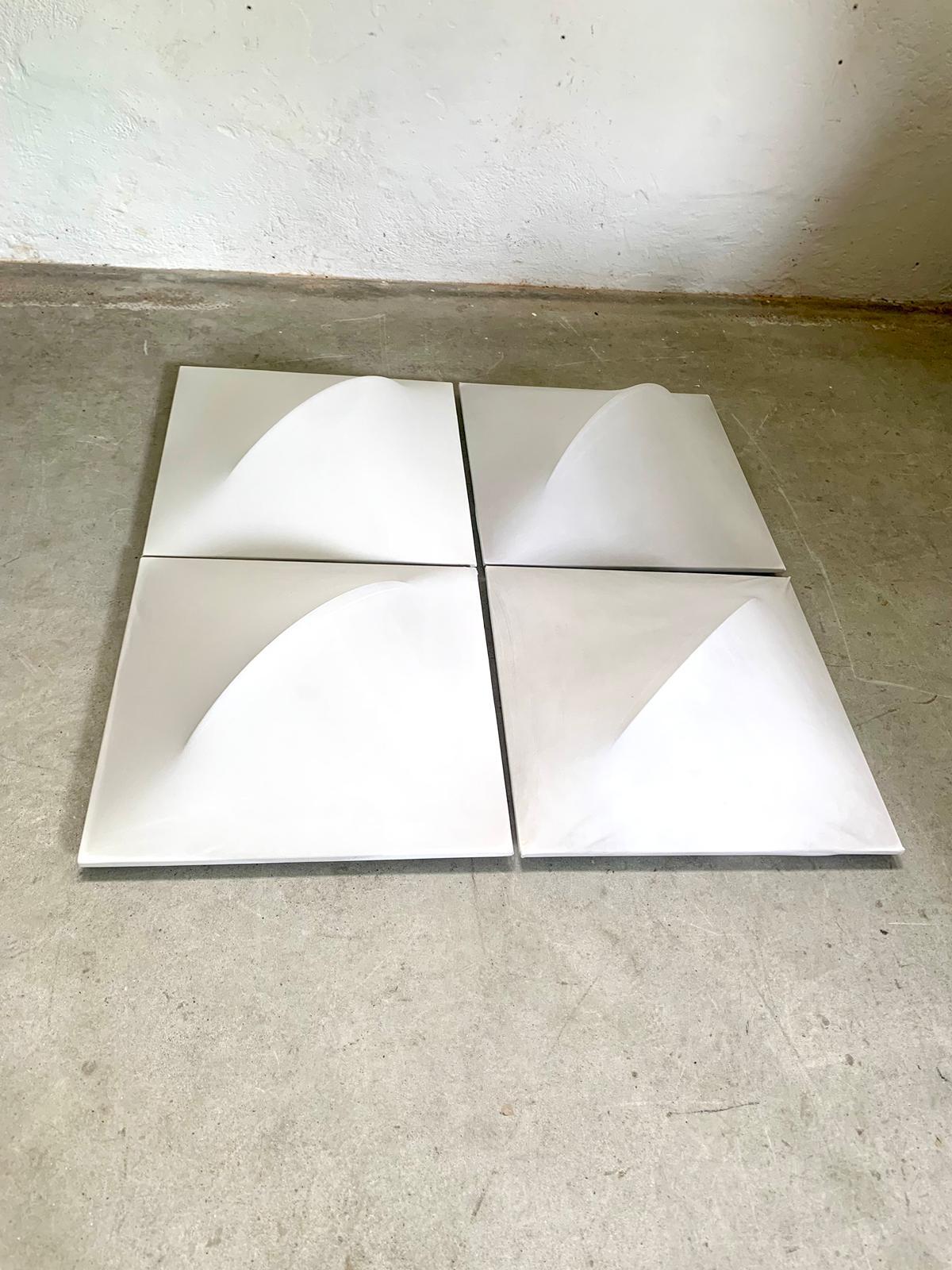 Set of 4 “Saori” wall or ceiling lamps by Kazuhide Takahama for Sirrah, 1970s en venta 9
