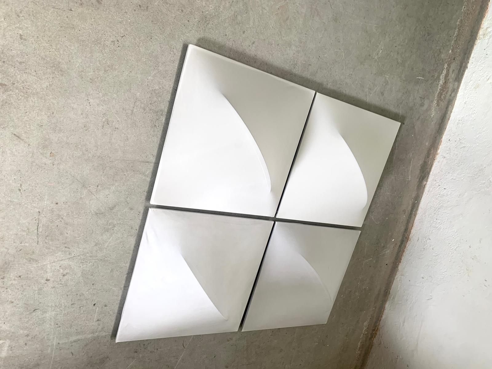 Set of 4 “Saori” wall or ceiling lamps by Kazuhide Takahama for Sirrah, 1970s Moderno de mediados de siglo en venta