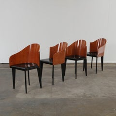 Set of 4 Saporiti Club Chairs, 1980s