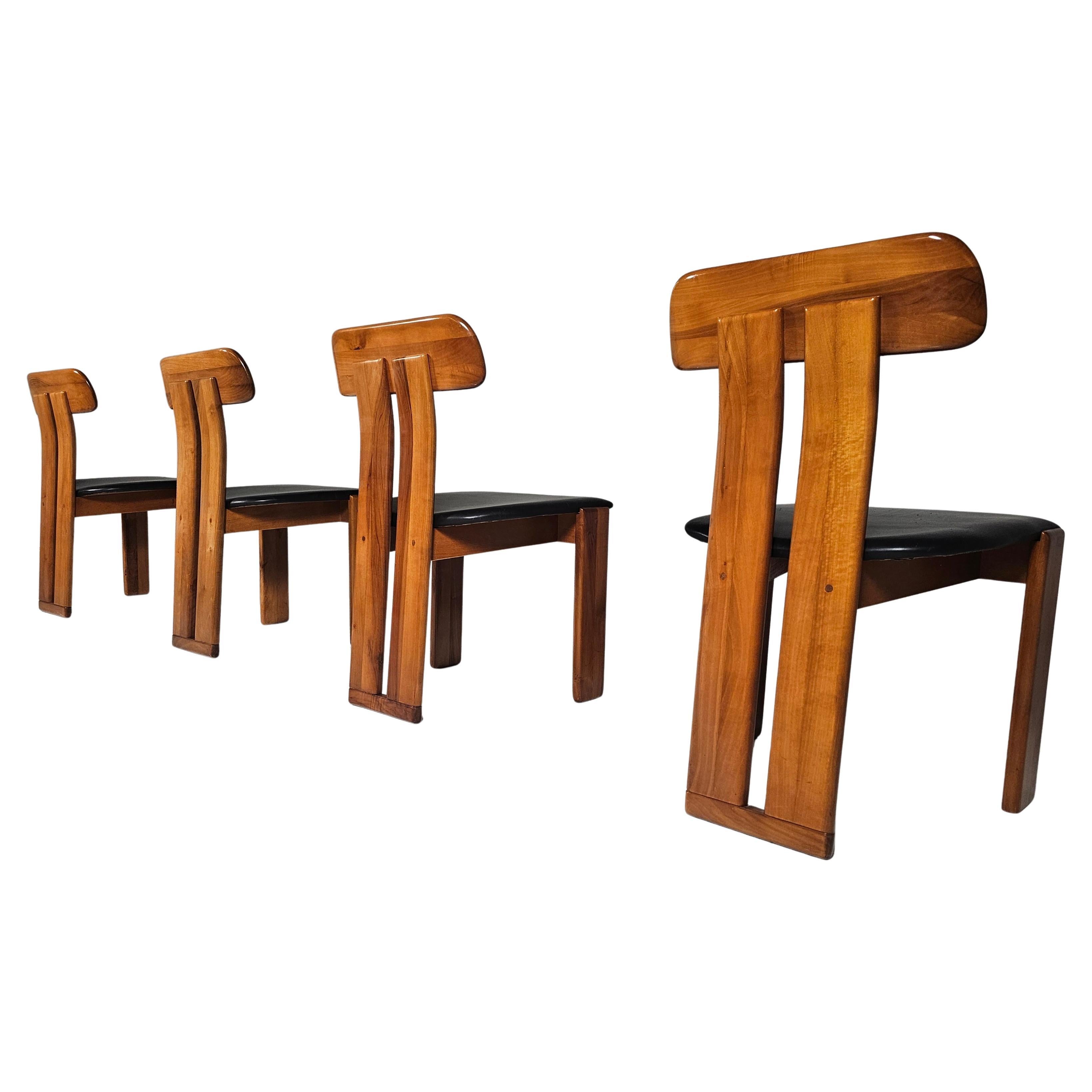 Ensemble de 4 chaises de salle à manger 'Sapporo' par Mario Marenco pour Mobil Girgi, Italie, années 1970