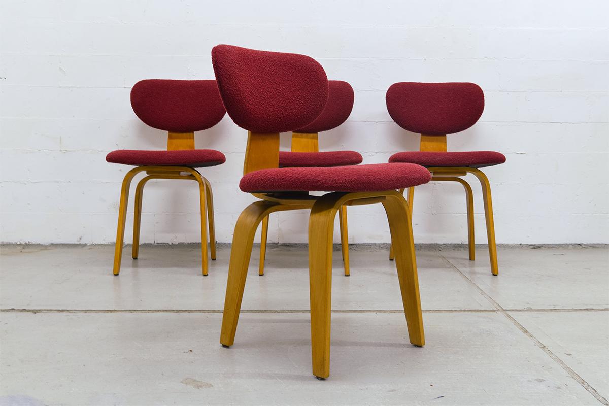Mid-Century Modern Set of 4 SB02 Combex Series Chairs by Cees Braakman for Pastoe, 1950s