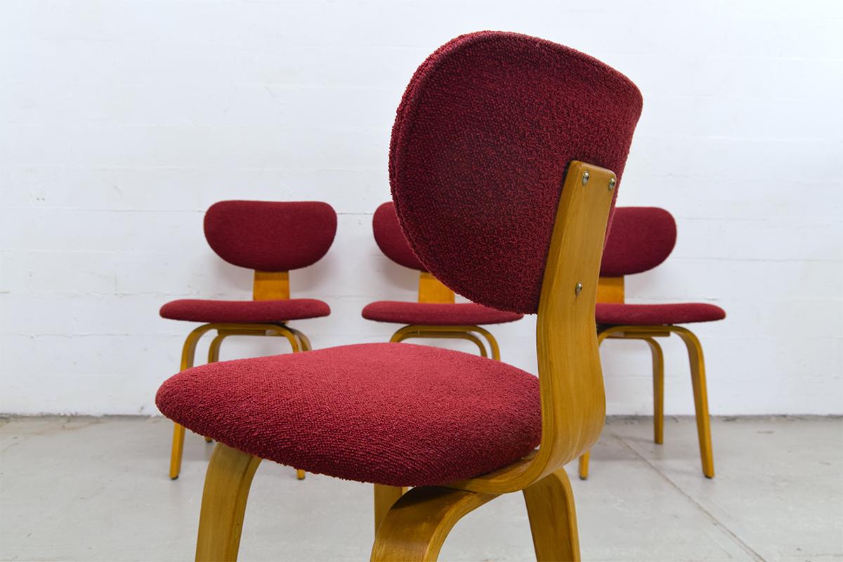 Mid-20th Century Set of 4 SB02 Combex Series Chairs by Cees Braakman for Pastoe, 1950s