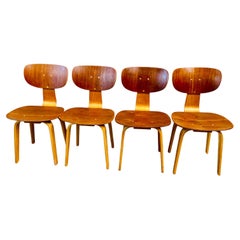 Set of 4 "Sb02" Dining Chairs by Cees Braakman for Pastoe, Netherlands, 1950s