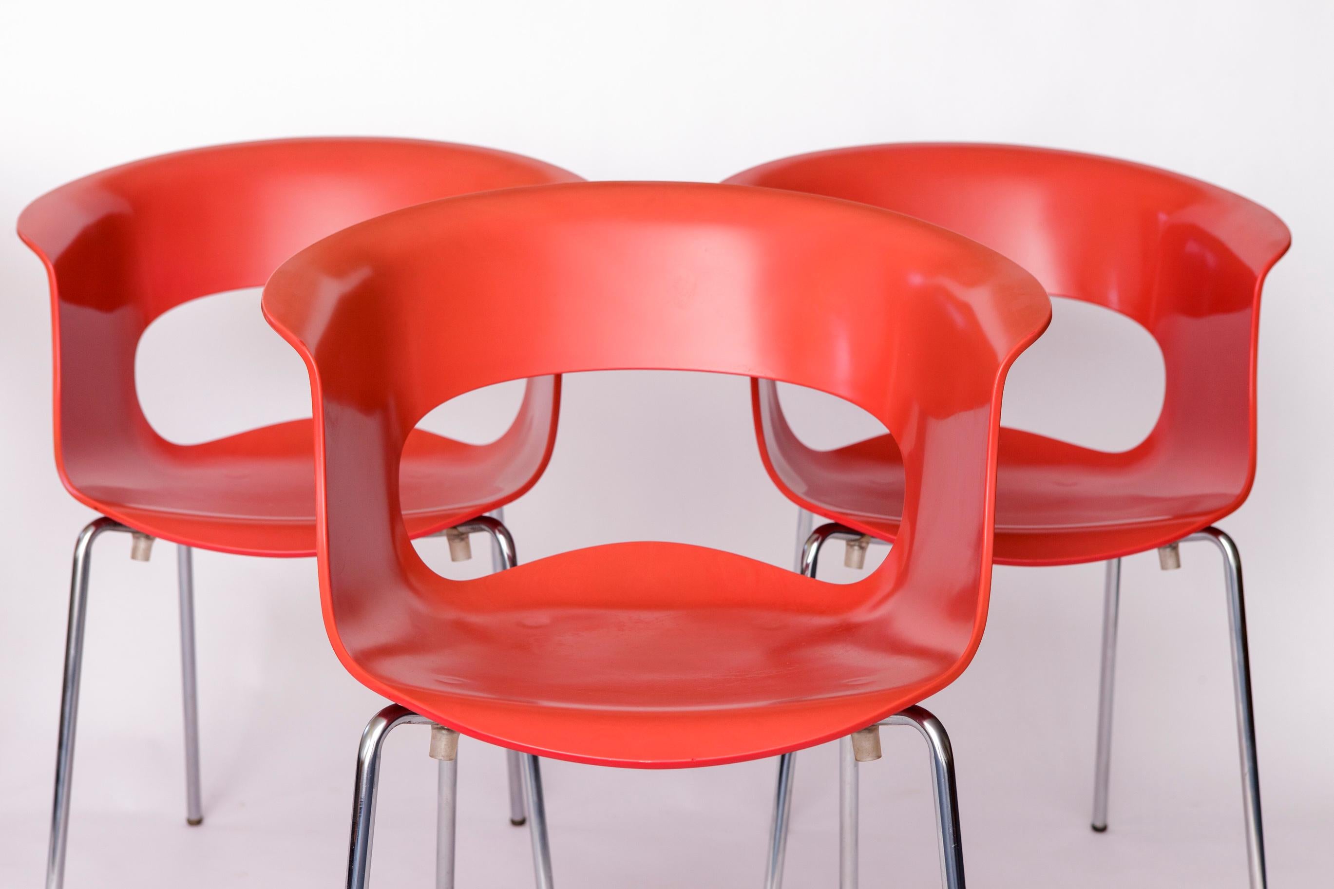 Ensemble de 4 chaises empilables par SCAB Design, Italie - Modèle 